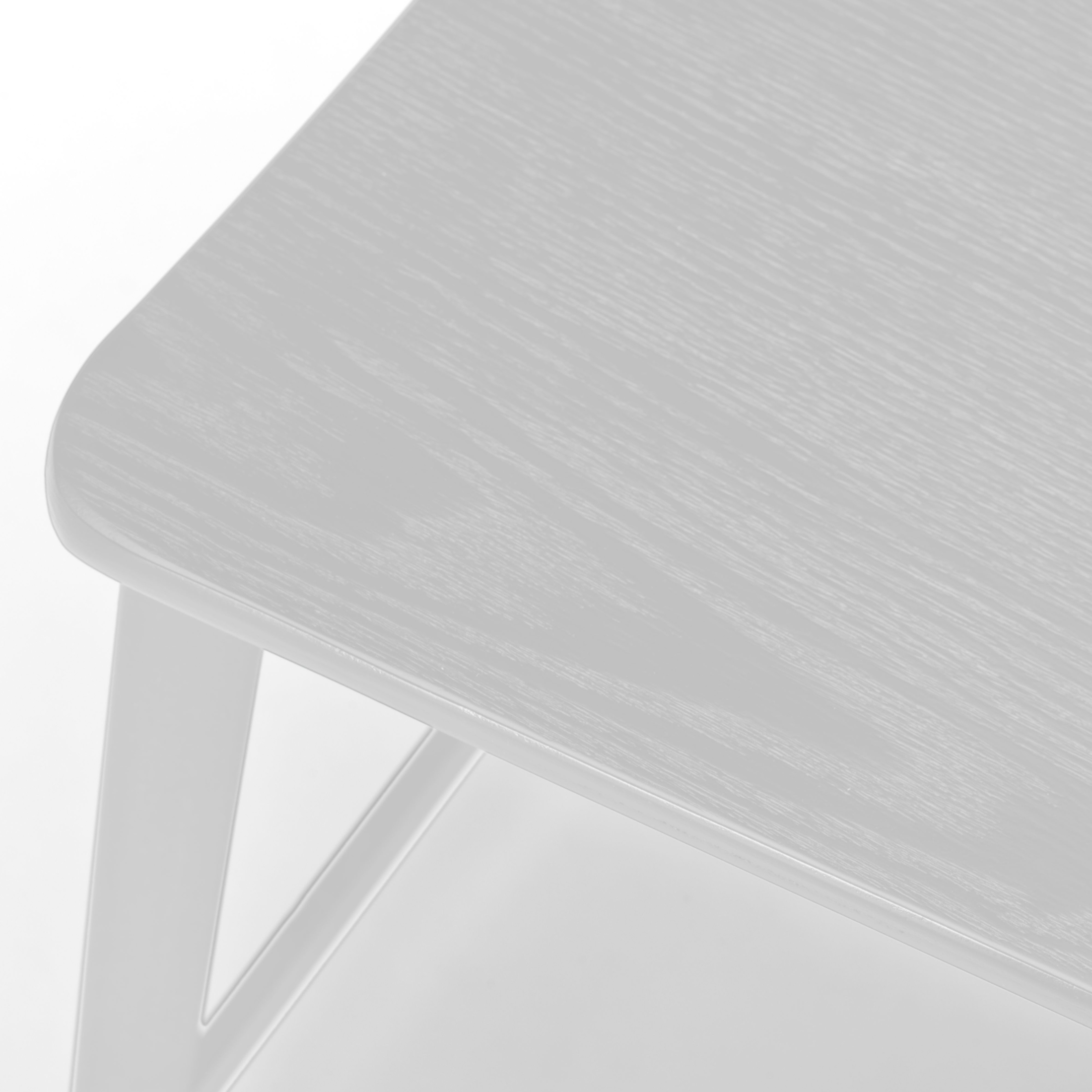 Set di sgabelli alti in legno con poggiapiedi e gambe in metallo "Teo" cm 51,5x51 97h