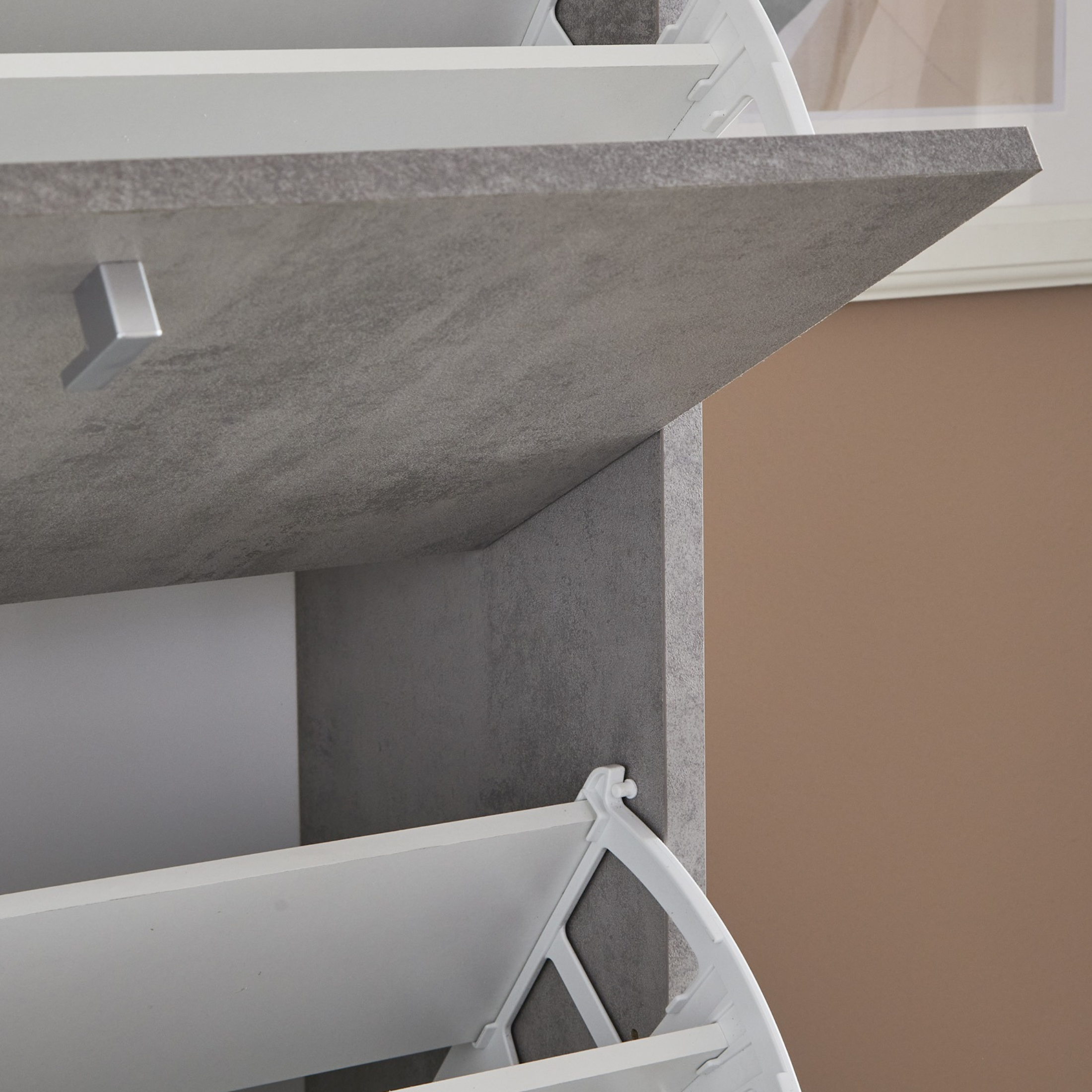 Scarpiera 5 ante moderna capiente "Bea" in legno cm 63x29 190h