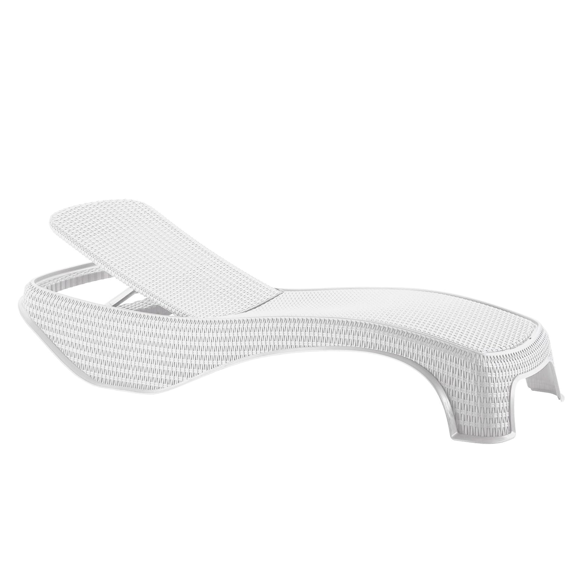 Lettino prendisole in polirattan "Atlantic" reclinabile cm 197x74 36h