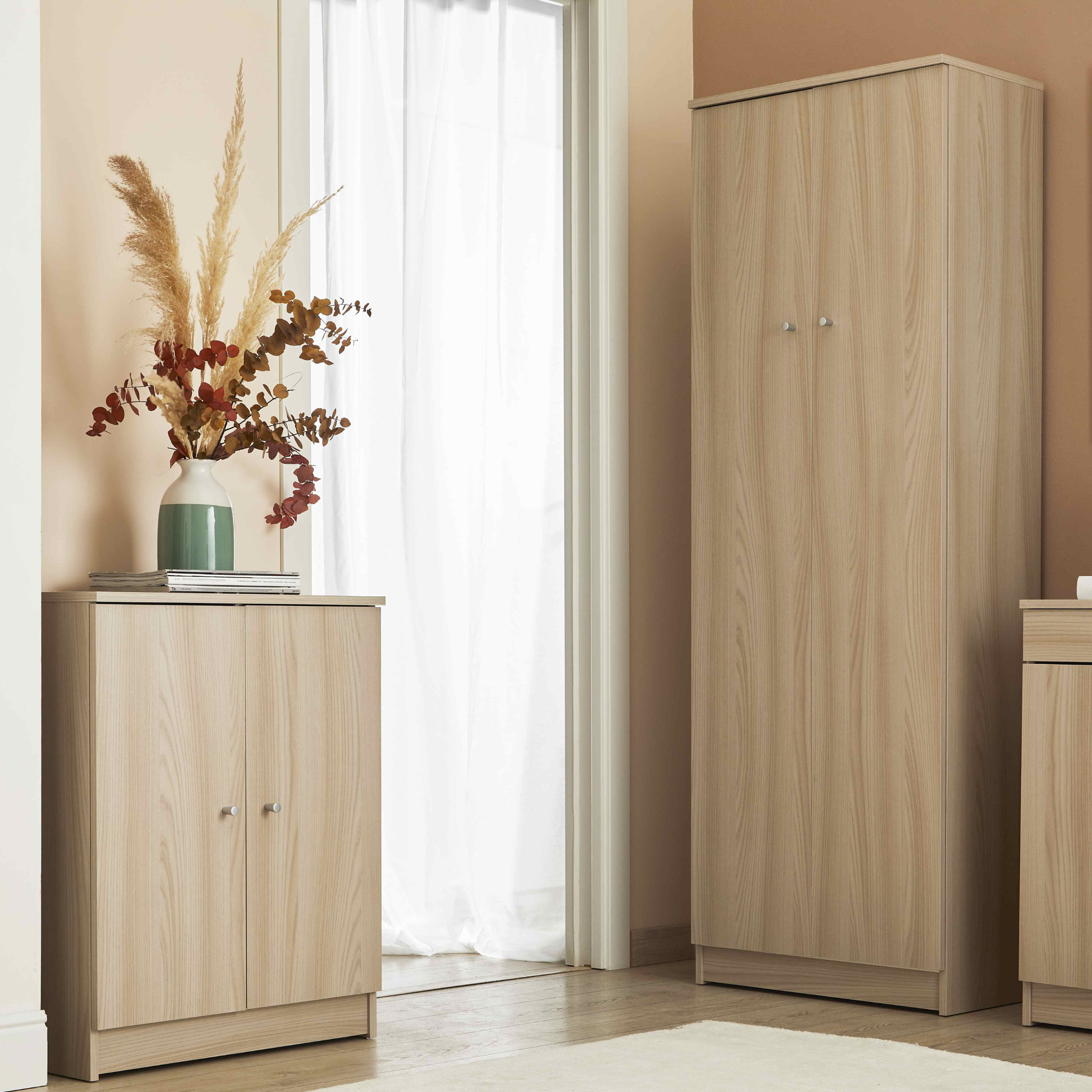 Mobile 2 ante in legno "Esme" moderno da ingresso cm 62x34 80h