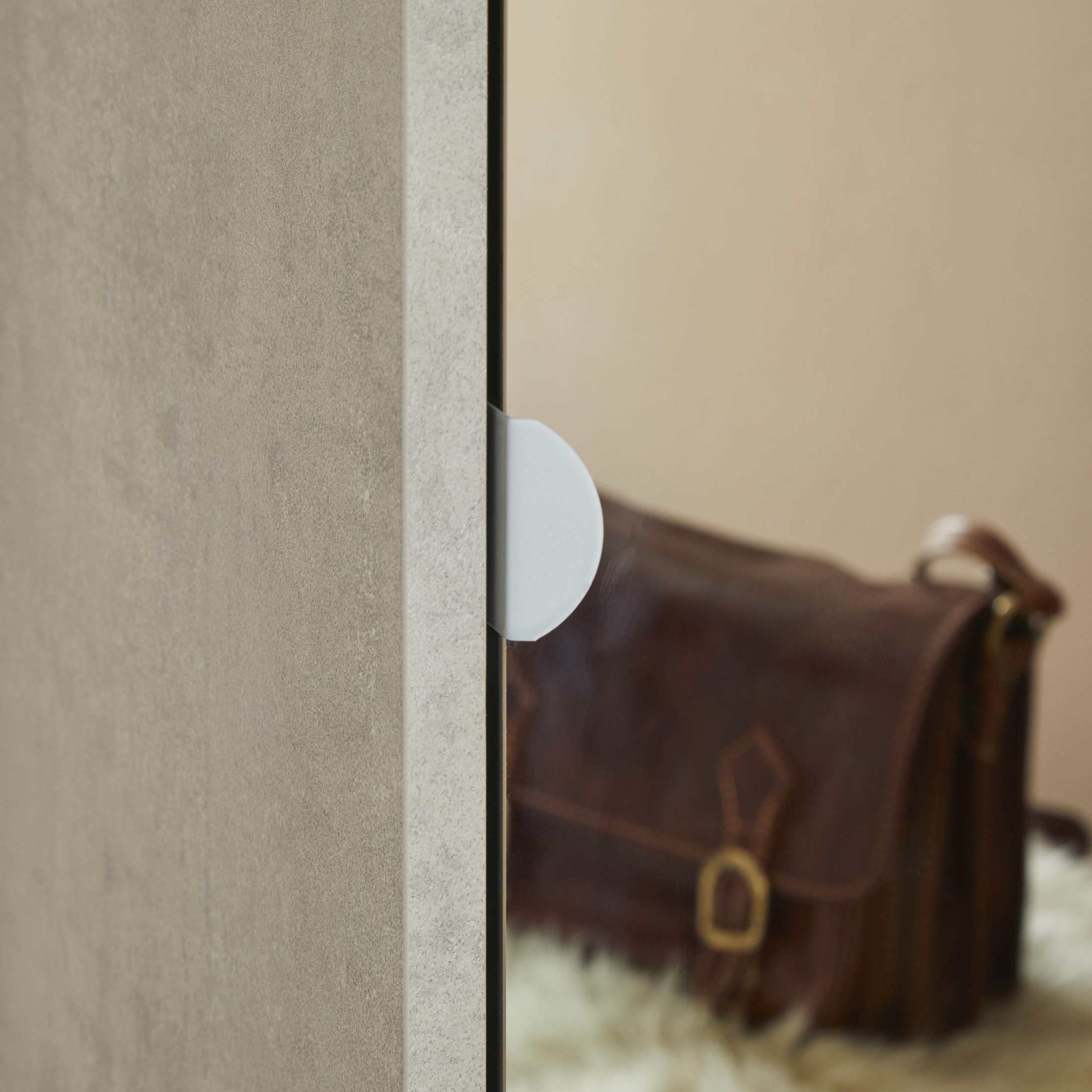 Colonna 1 anta a specchio "Mirror1" mobile in legno cm 43x29 190h