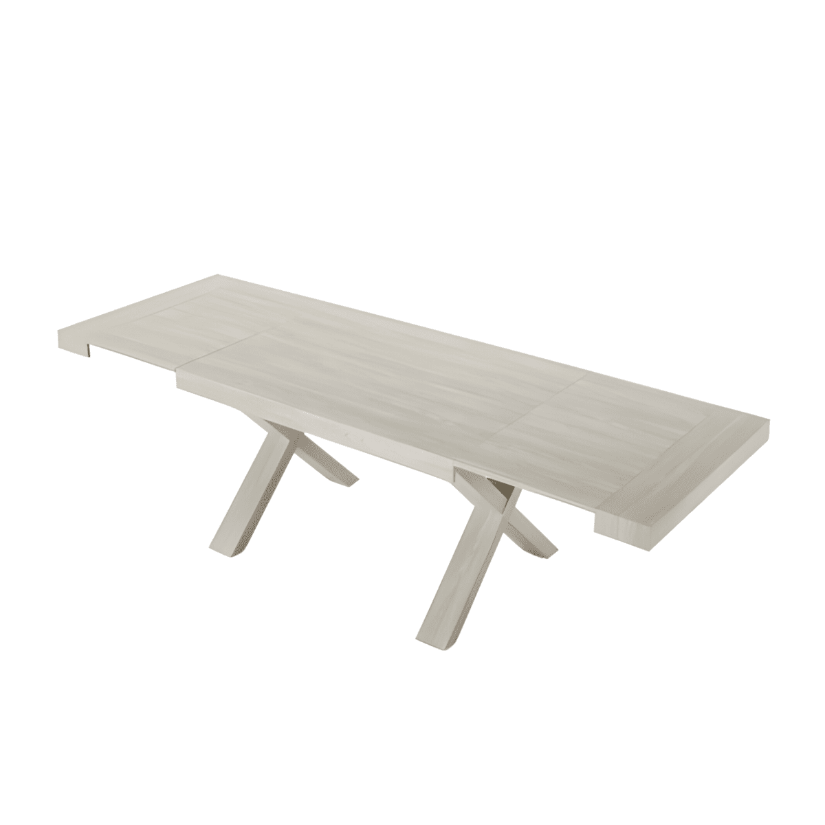 Tavolo allungabile da pranzo "Barton" con allunghe in laminato effetto legno cm 160/260x90 76h - MondoViro