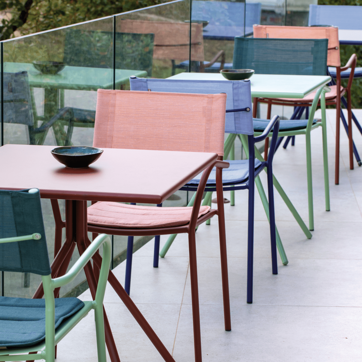 Cuscino da seduta per poltrona "Vera" da giardino in telo Batyline cm 41x42 1,5h - MondoViro