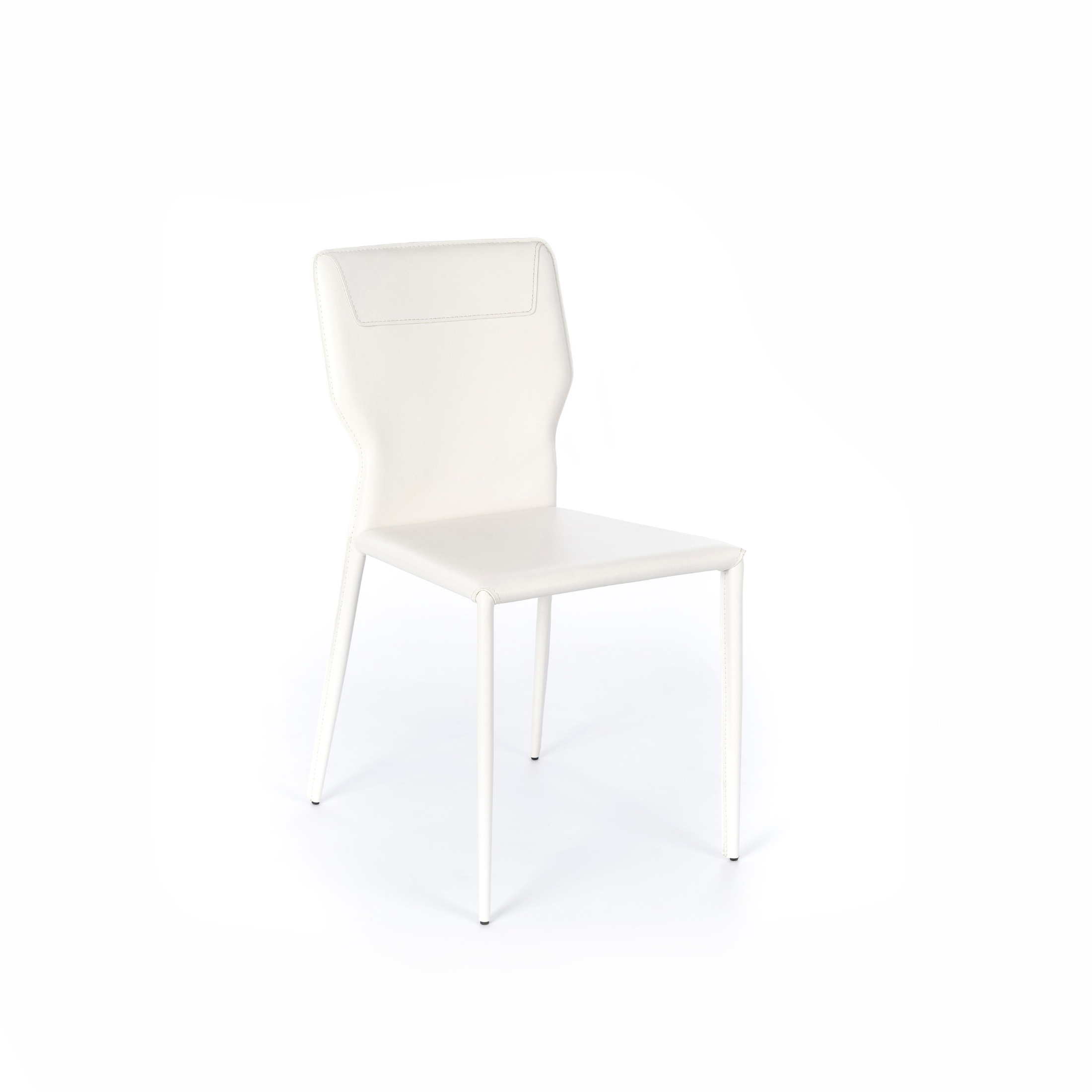 Set di sedie in similcuoio "Quito" moderne con gambe in metallo cm 44x56 86,5h