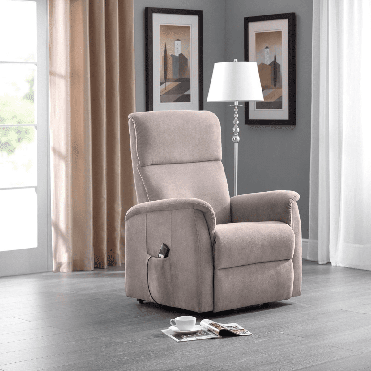 Poltrona reclinabile "Relax" funzione alzapersona in tessuto enjoy cm 66x90 97h - MondoViro