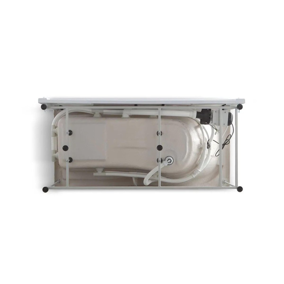 Vasca da bagno angolare con idromassaggio "Doris" in acrilico bianco cm 170x78 65h - MondoViro