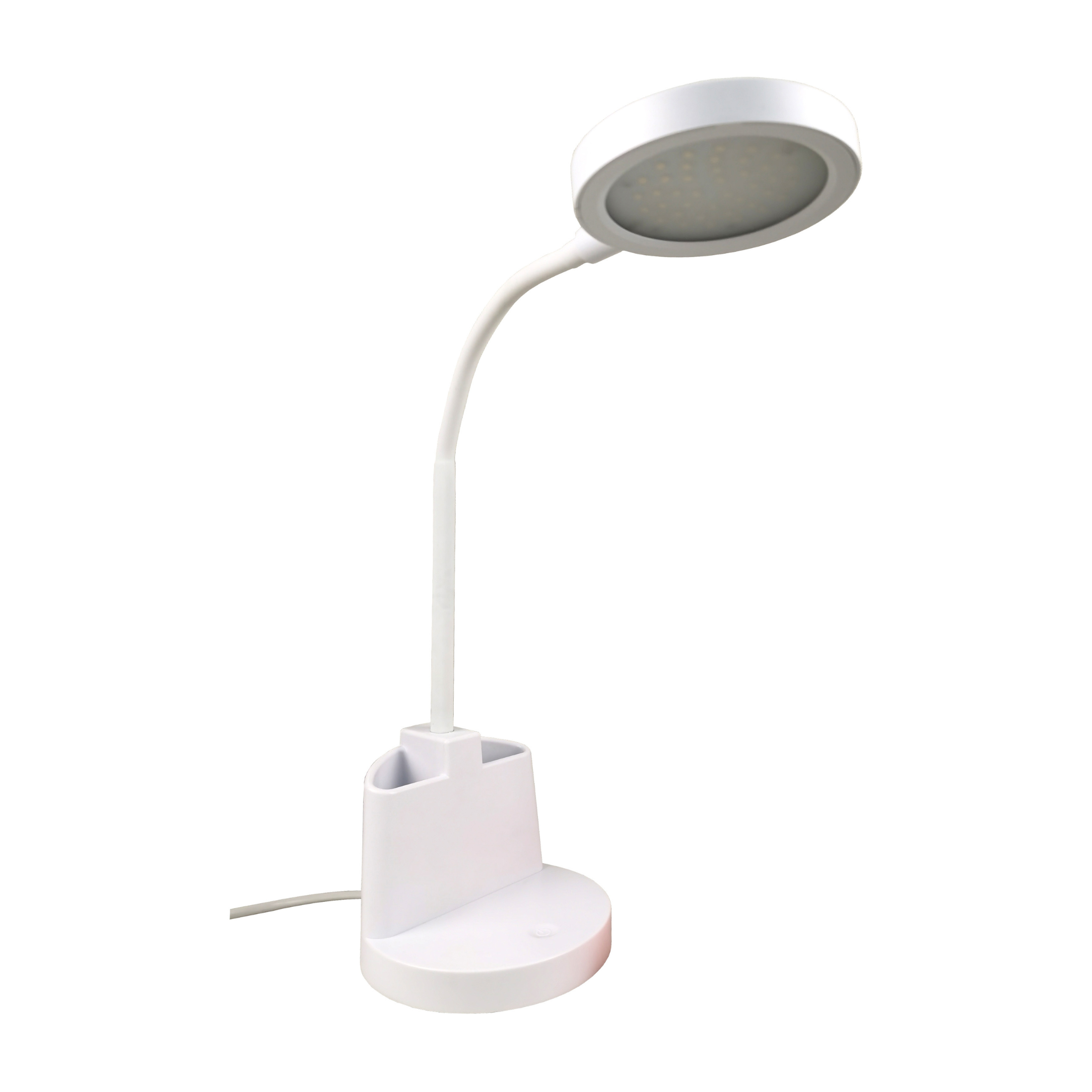 Lampada da scrivania led "Swan" con interruttore touch e portapenne cm 14x14 29,5 h