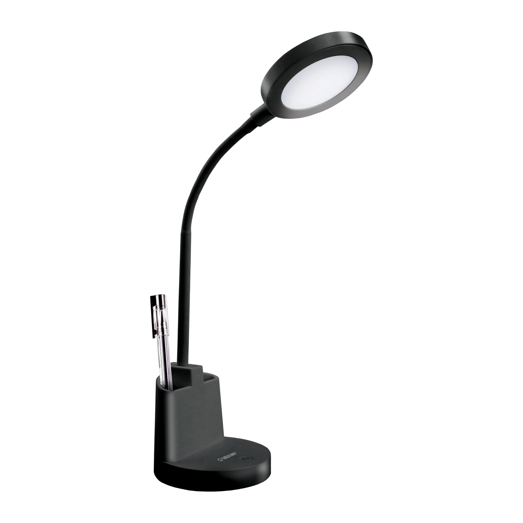 Lampada da scrivania led "Swan" con interruttore touch e portapenne cm 14x14 29,5 h