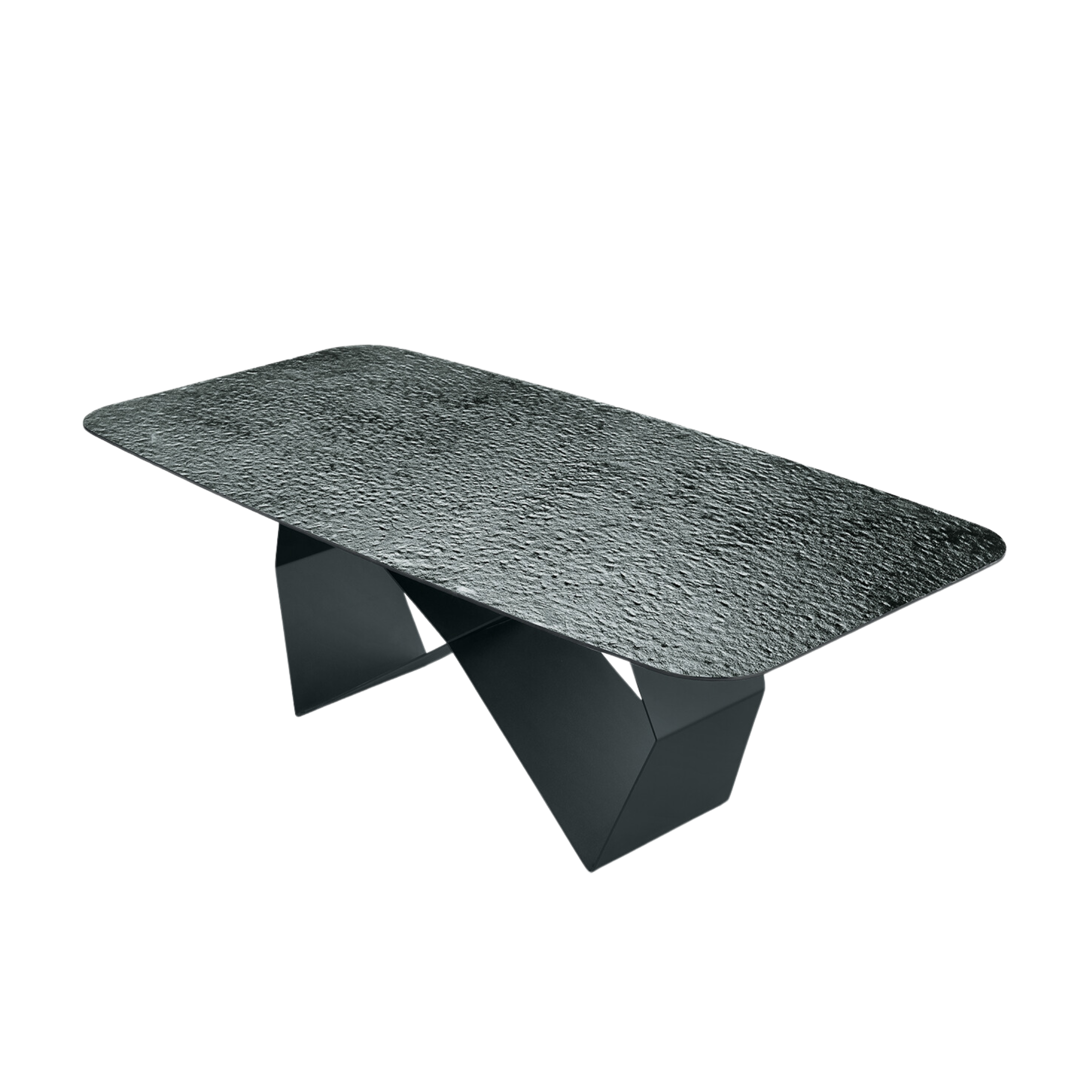 Tavolo fisso moderno "Karlito" con base in metallo verniciato cm 210x110 75h