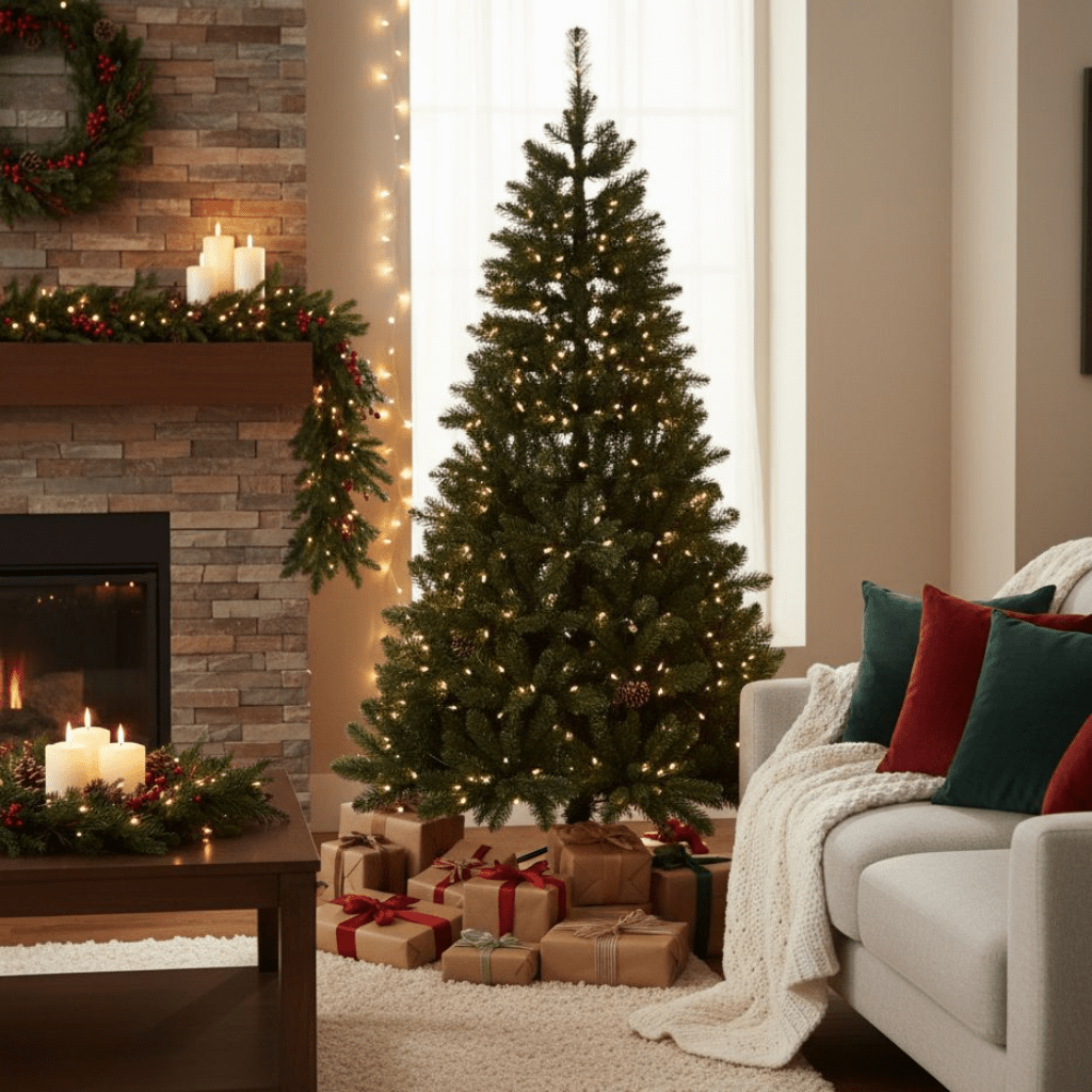 Albero di Natale moderno "Tenerife" in PVC di altissima qualità effetto realistico - MondoViro