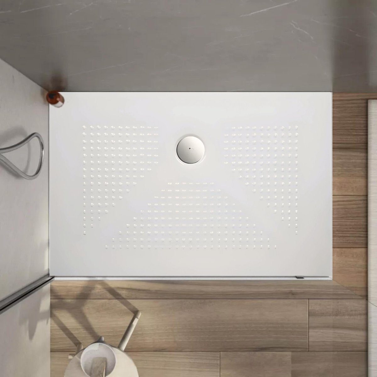 Piatto doccia rettangolare "Denver" in ceramica sottile antiscivolo - MondoViro