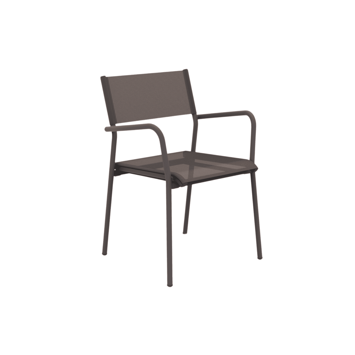Set di sedie con seduta e schienale in telo "Emma" da giardino impilabili cm 59x56 83h - MondoViro