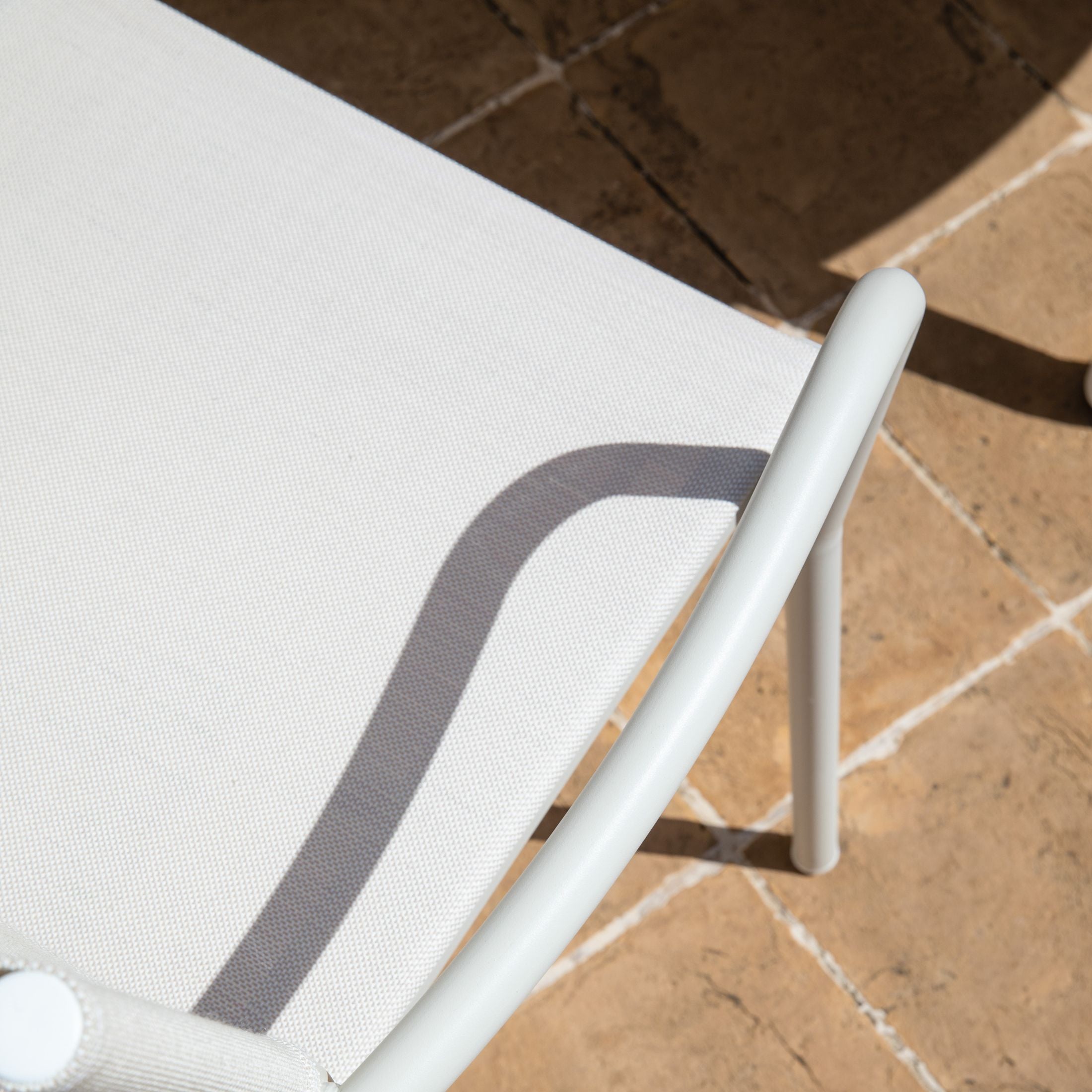 Set di sedie con seduta e schienale in telo "Emma" da giardino impilabili cm 59x56 83h