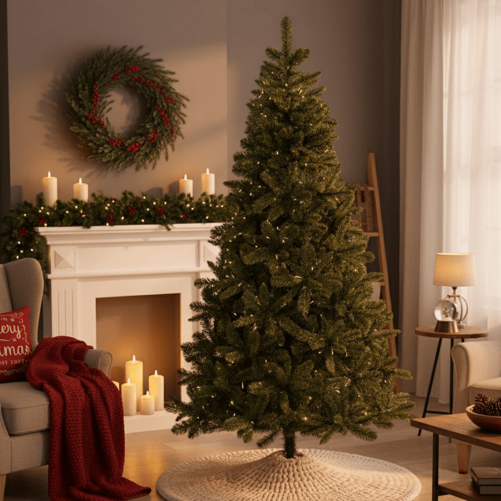 Albero di Natale Slim "Zefiro" in PVC di altissima qualità effetto realistico - MondoViro