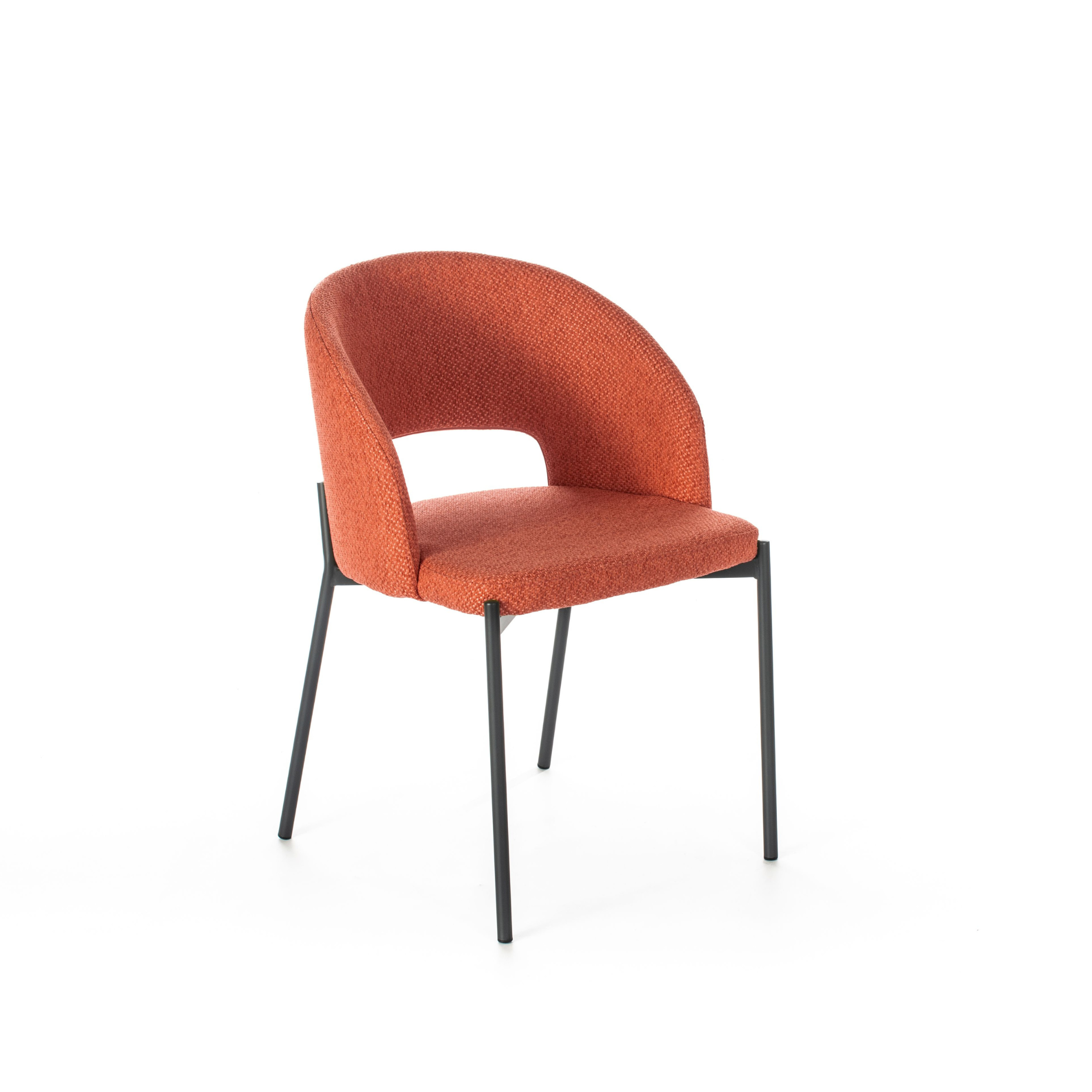 Set di sedie moderne imbottite "Erica" da pranzo in tessuto cm 56x52 78,5h