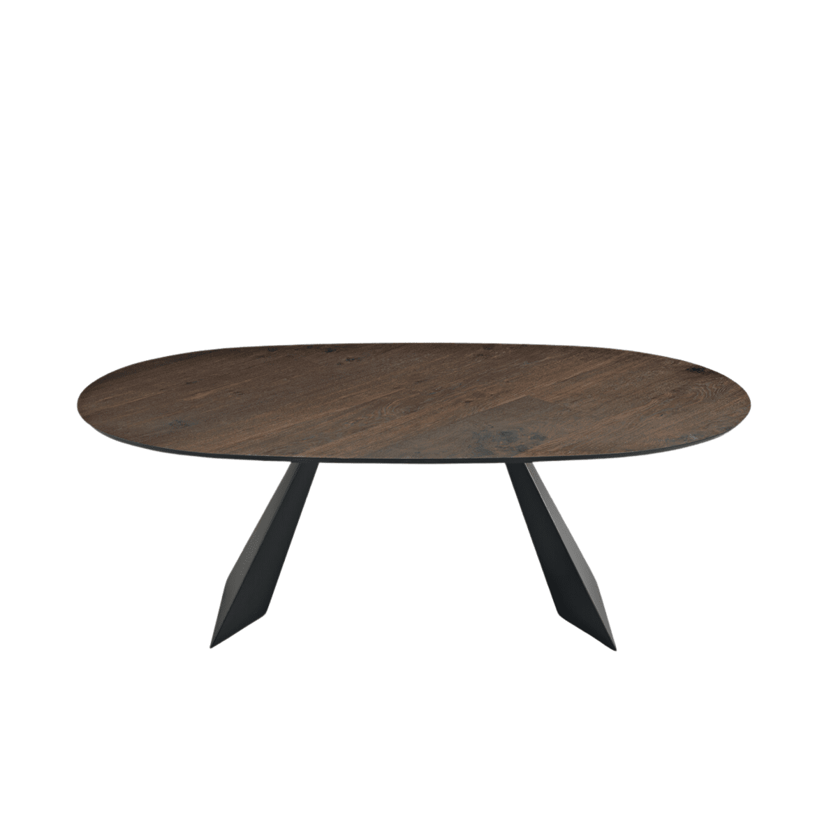 Tavolo fisso moderno da pranzo "Nargy" con base in metallo e piano in rovere cm 210x109 75h - MondoViro