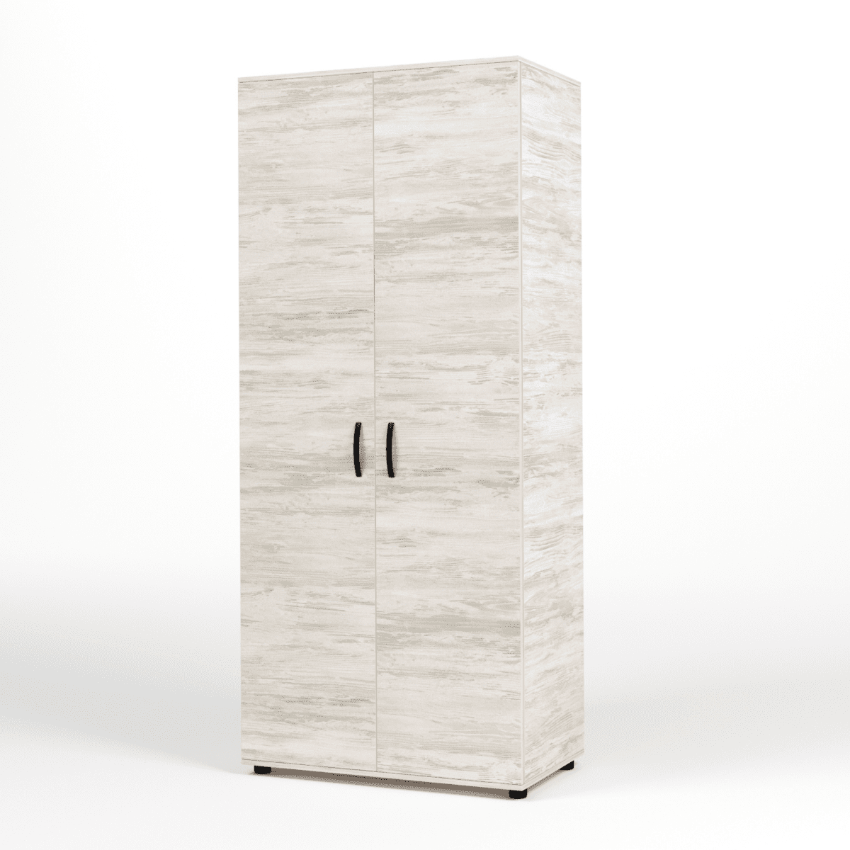 Armadio guardaroba "Cleide" in legno a 2 ante con 3 ripiani cm 80x52 205h - MondoViro