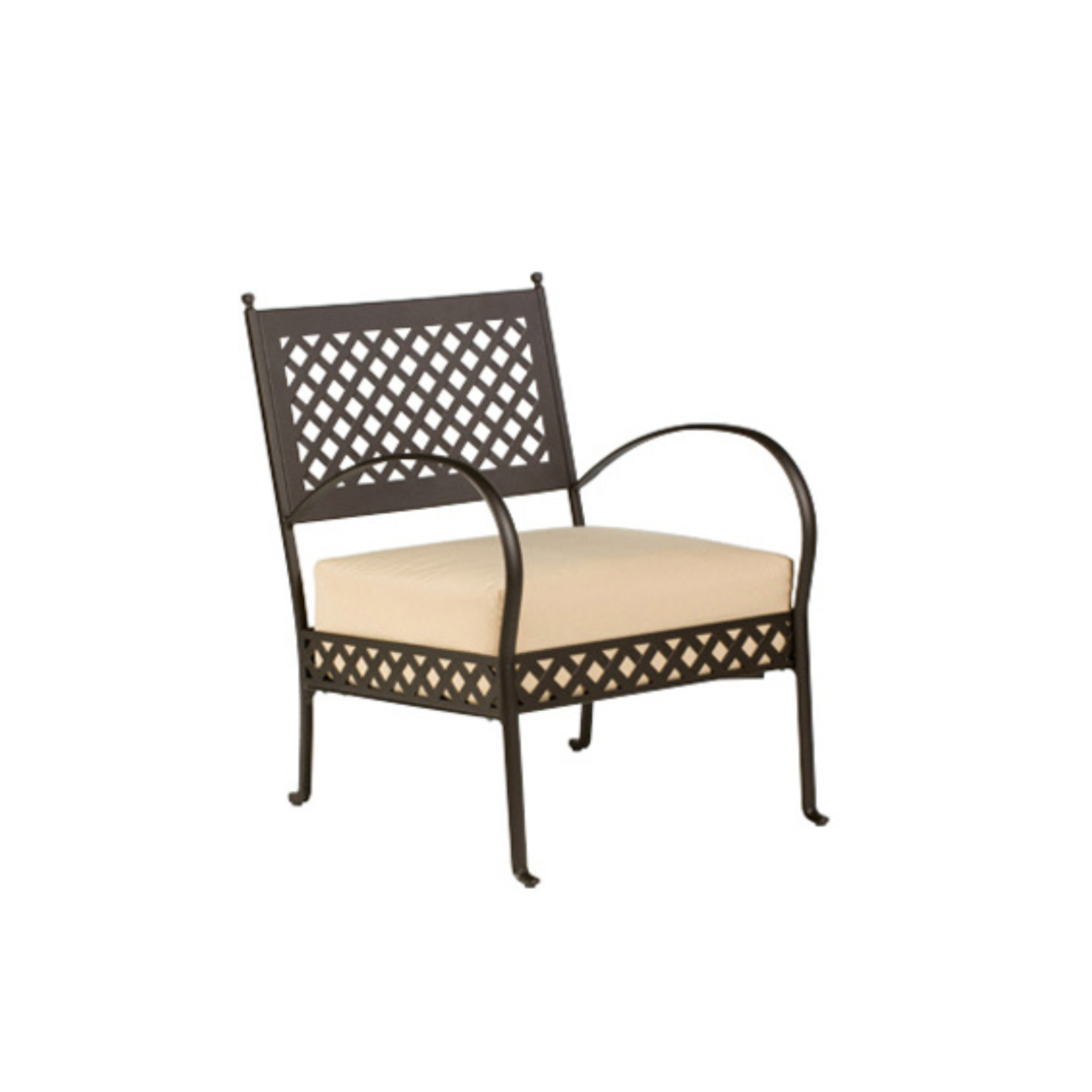 Poltrona bassa da giardino in metallo "Springtime" sedia lounge cm 64,5x75 83h