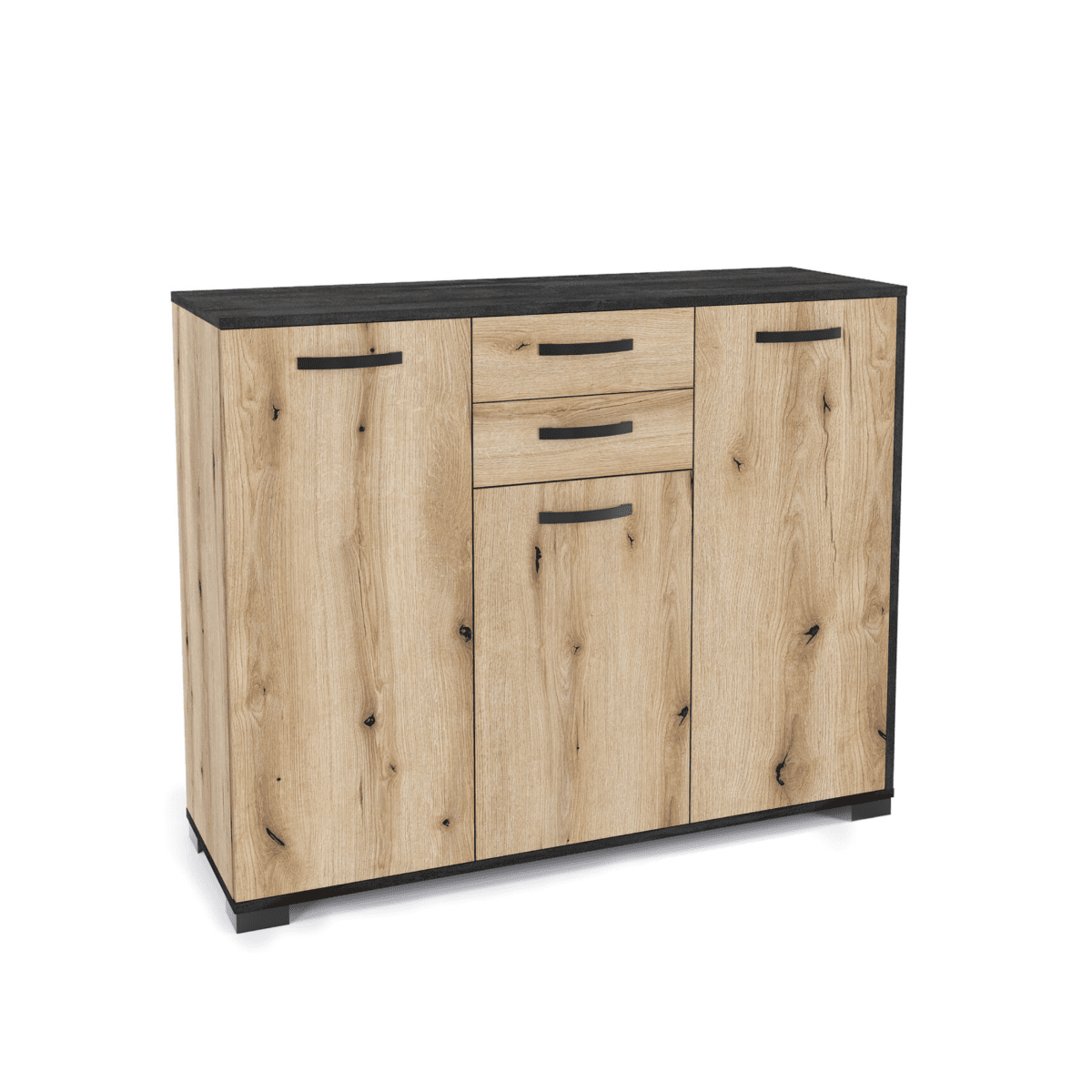 Madia a buffet "Chef" in legno a 3 ante e 2 cassetti da soggiorno cm 107x36 86h - MondoViro