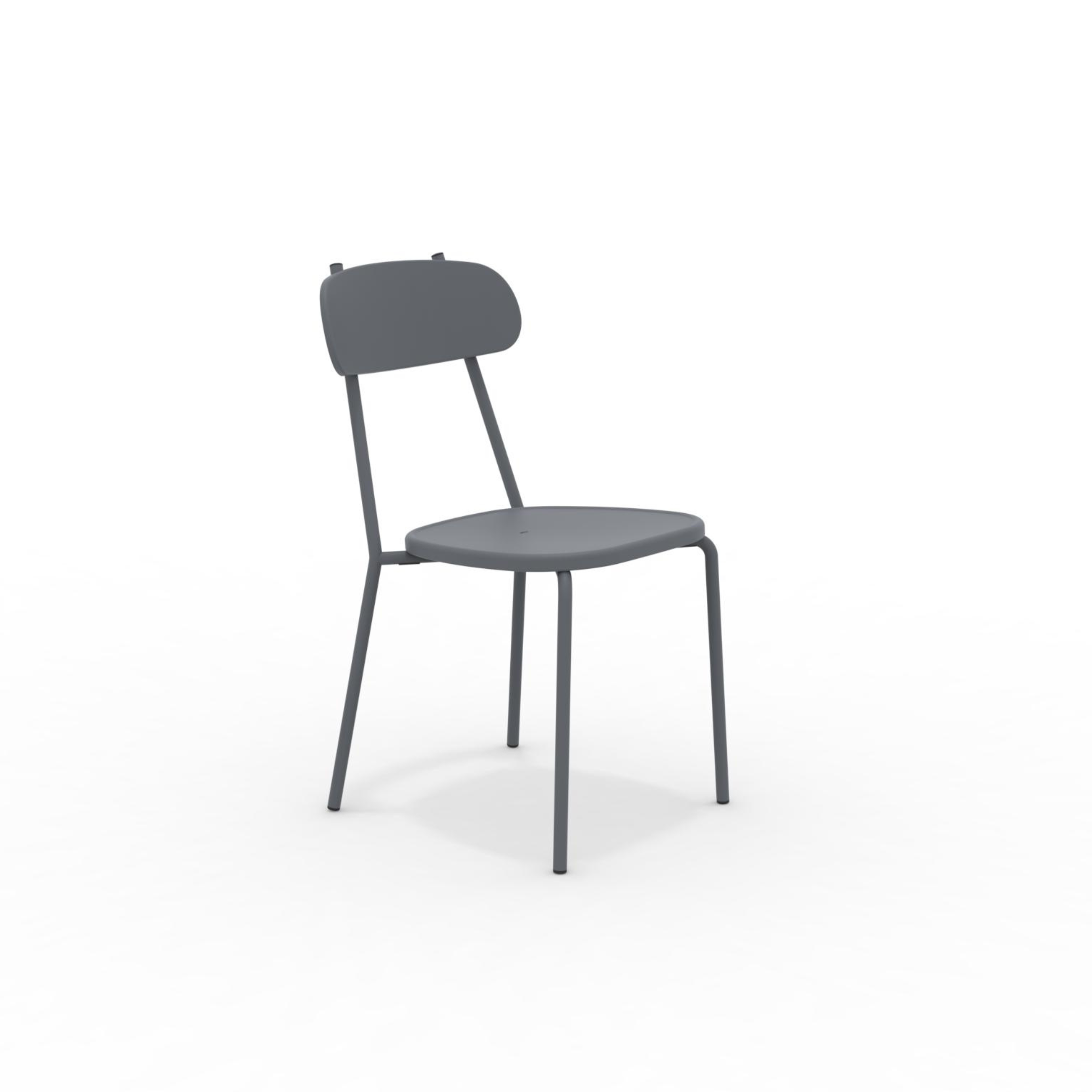 Set di sedie da giardino "Fox" impilabili in metallo verniciato cm 45x53 84h