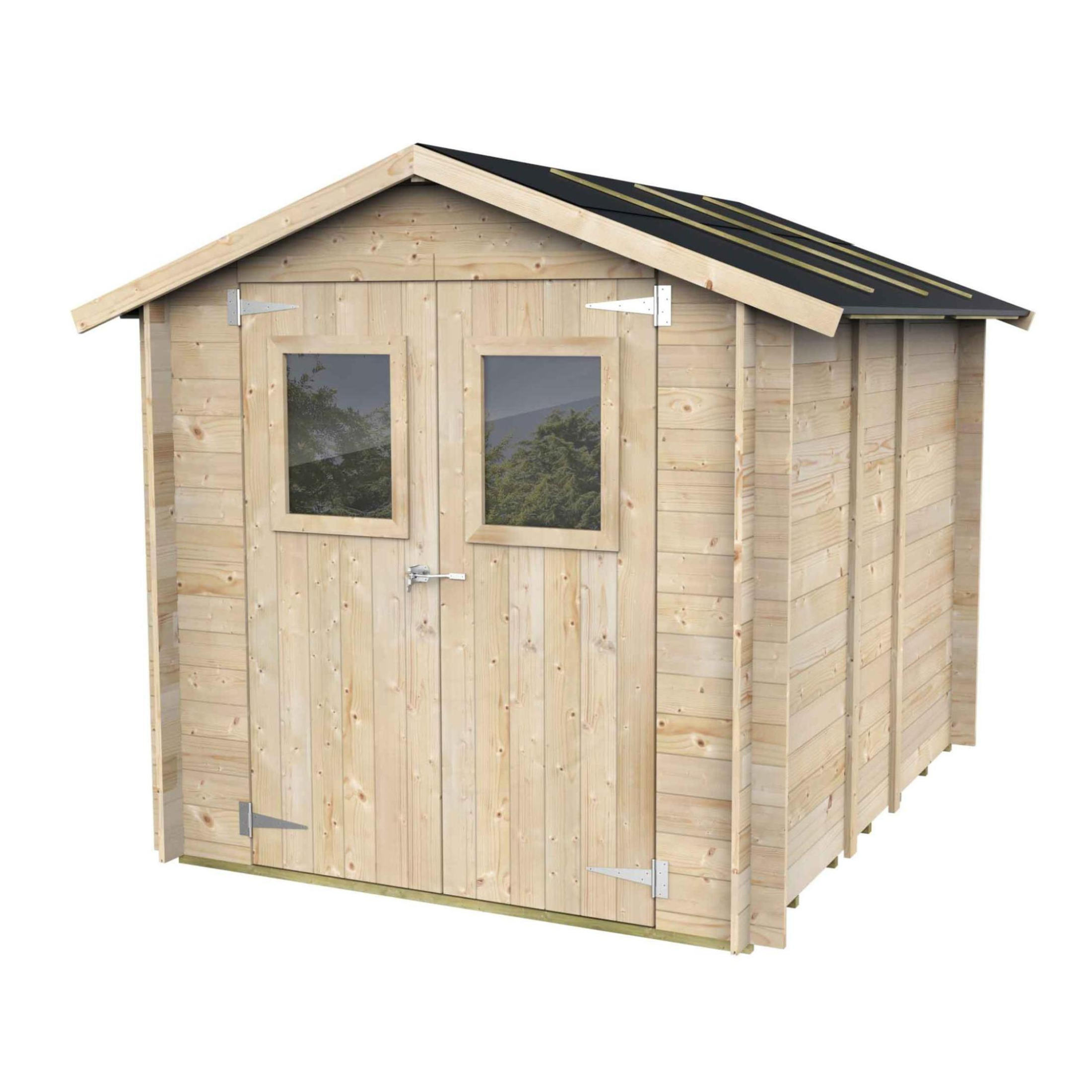 Casetta in legno da giardino "Hobby" cm 198x248 215h porta doppia finestrata