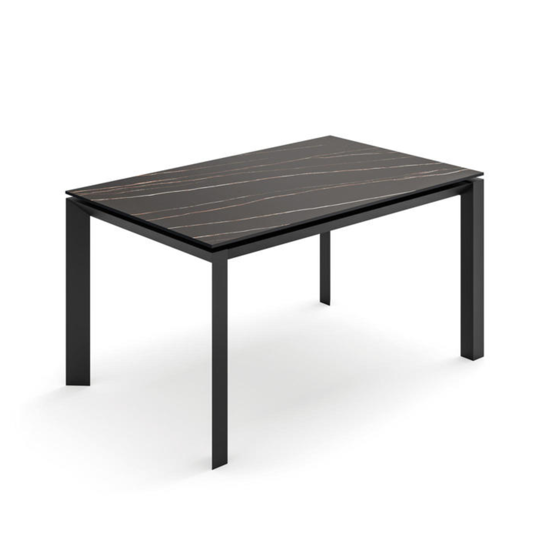 Tavolo allungabile moderno "Filo 24" piano in ceramica gambe in alluminio cm 140/220x90 75h