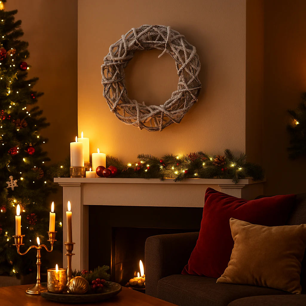 Ghirlanda natalizia in PVC di altissima Qualità, 500 cm decorazione realistica 380 Rami