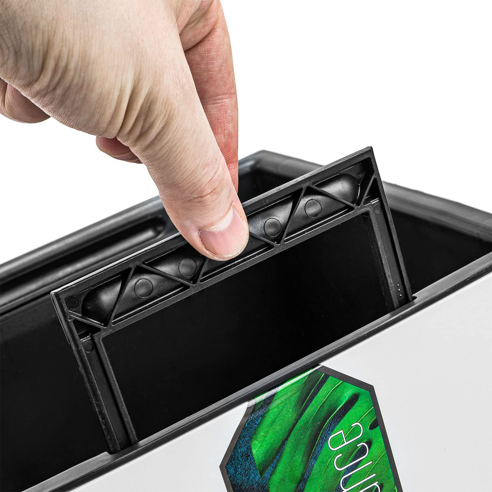 Vaso fioriera Ecodeco in plastica e legno biodegradabile