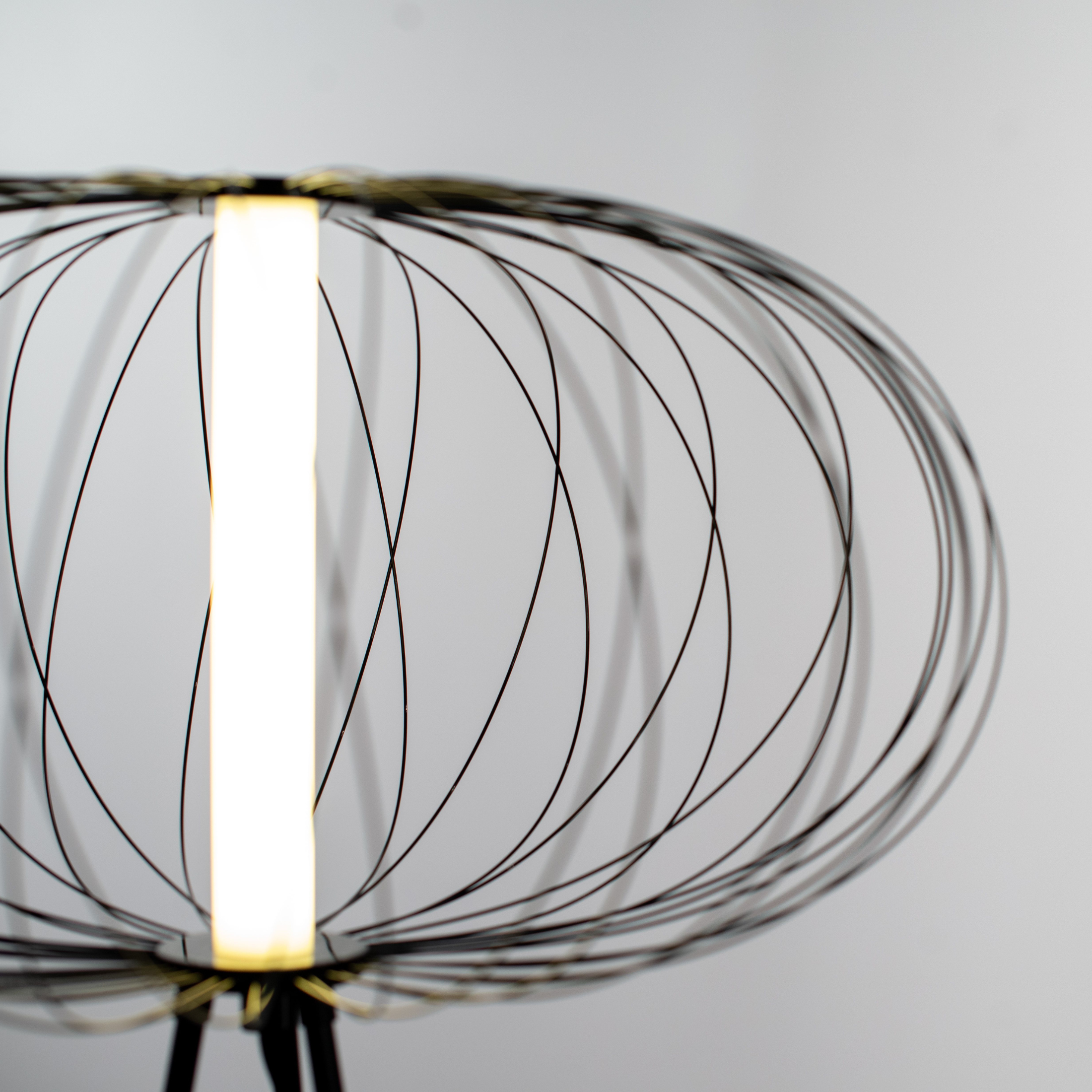 Lampada LED con paralume in acciaio "Jaula" da terra tavolo e sospesa