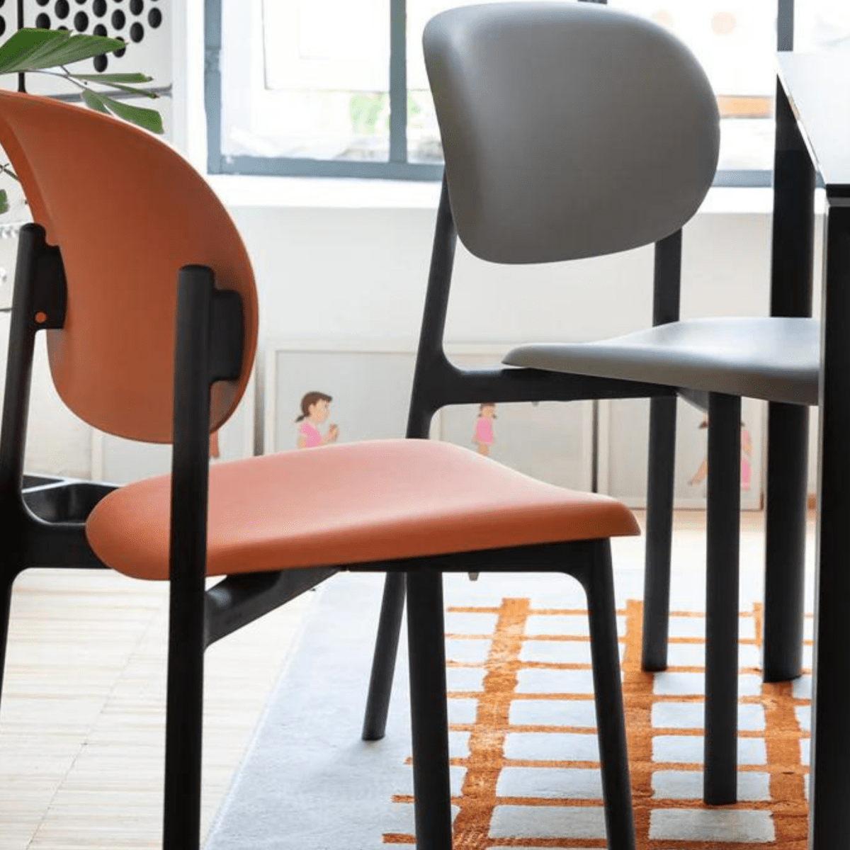 Sedia moderna da soggiorno "Zero" in polipropilene riciclato cm 53x53 82h - MondoViro