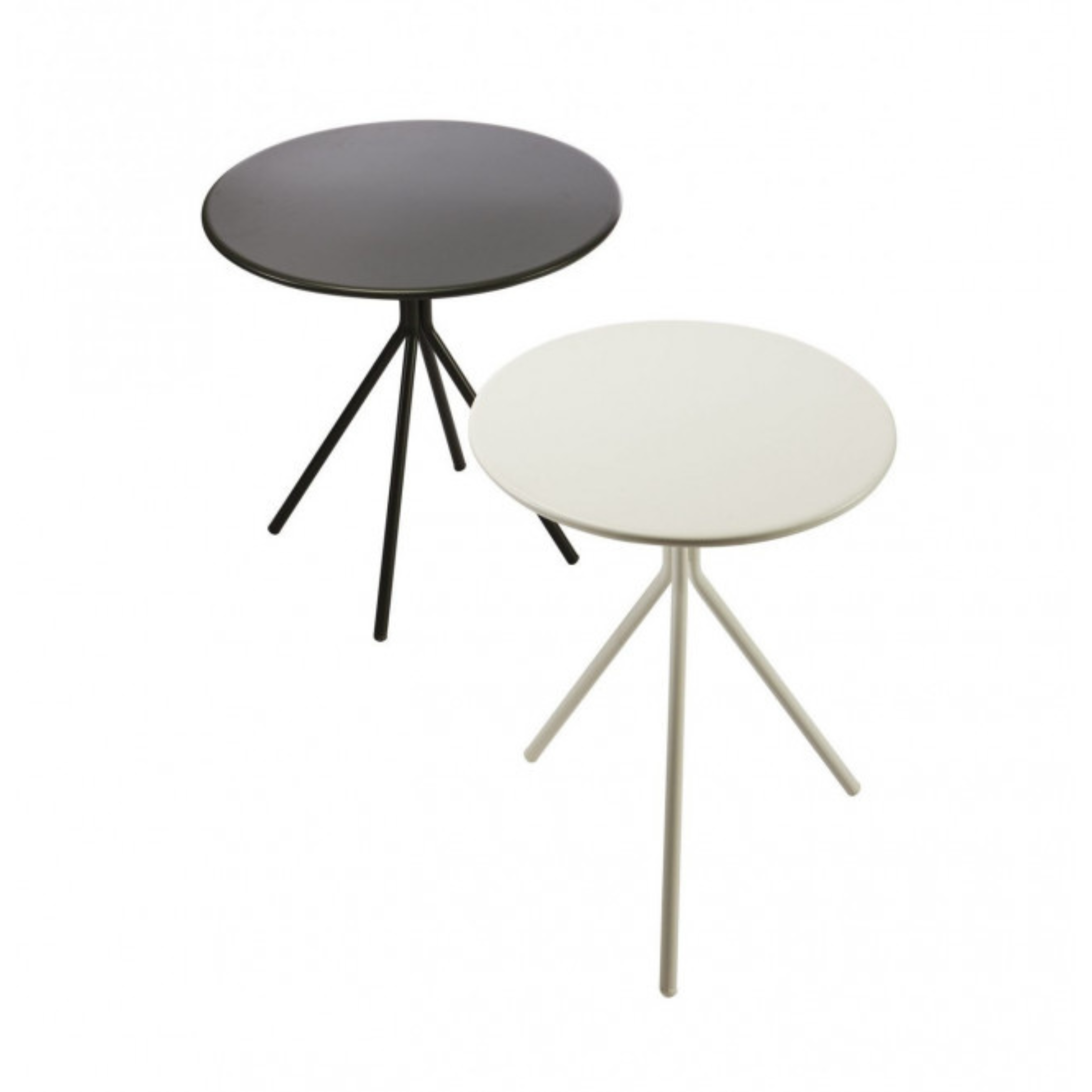 Tavolo tondo in metallo zincato "Twist15" per giardino smontabile h 75 cm