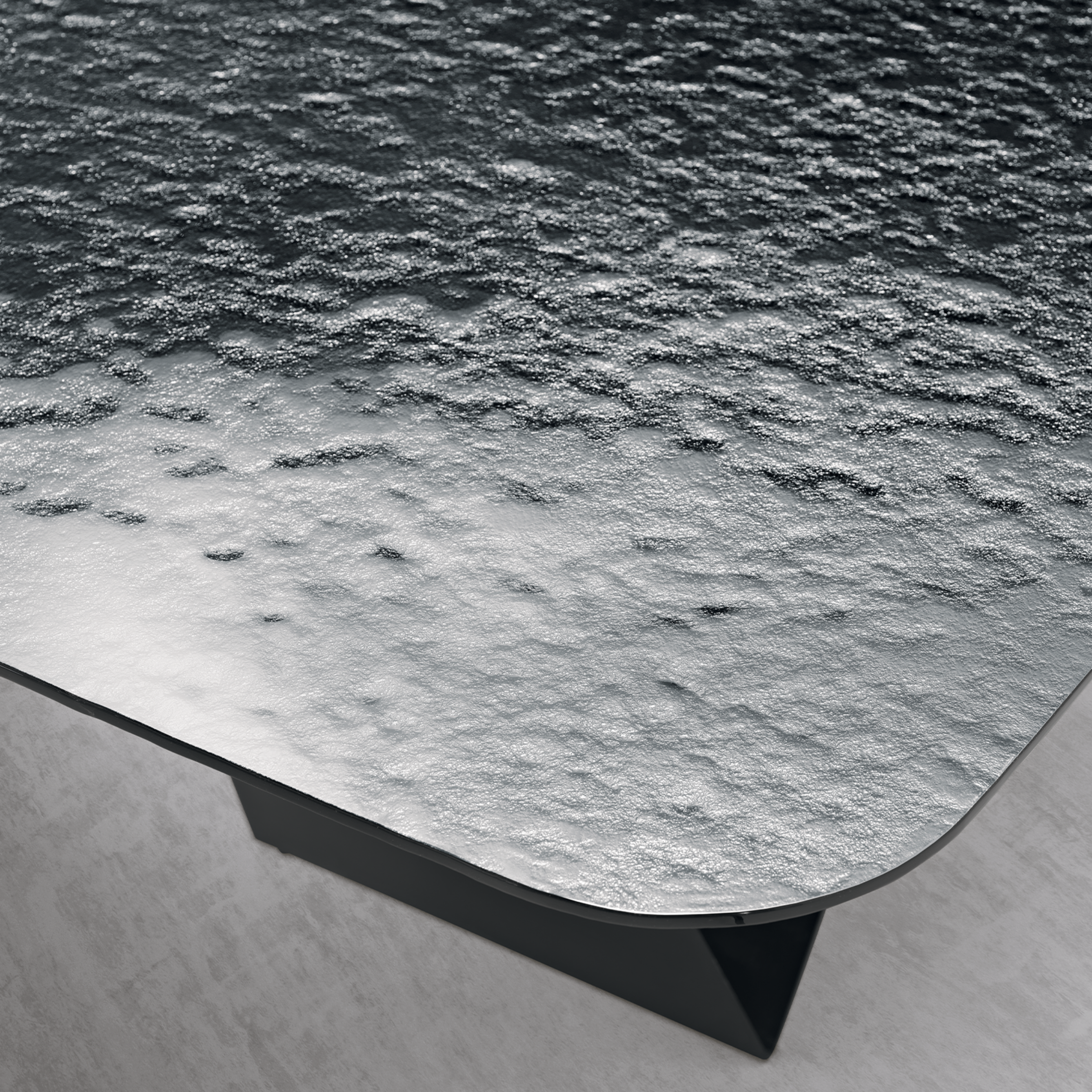 Tavolo fisso moderno "Karlito" con base in metallo verniciato cm 210x110 75h