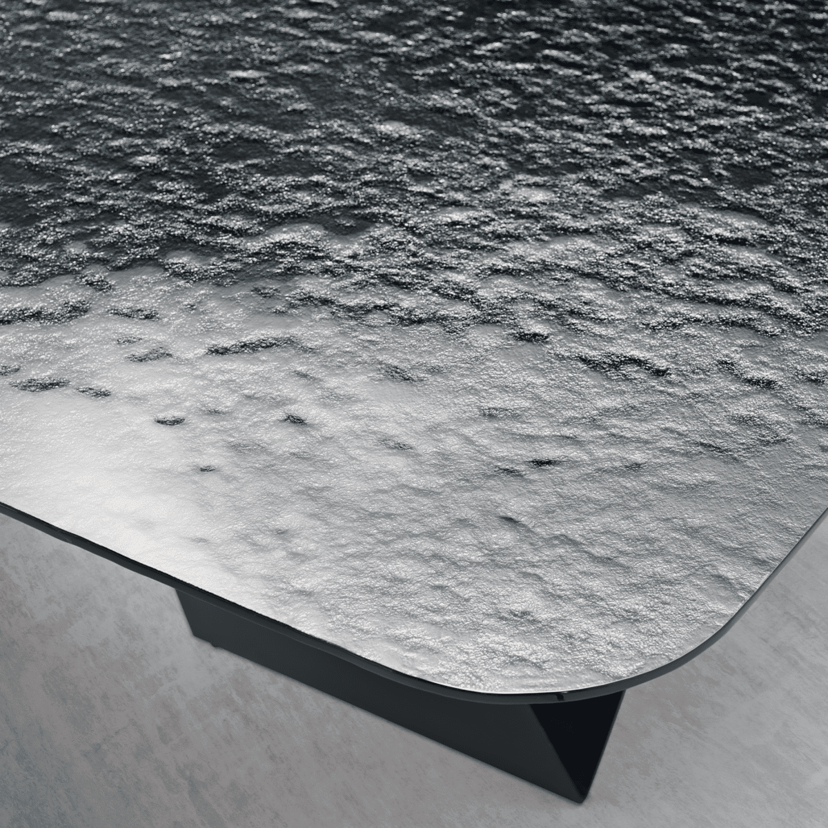 Tavolo fisso moderno "Karlito" con base in metallo verniciato cm 210x110 75h - MondoViro