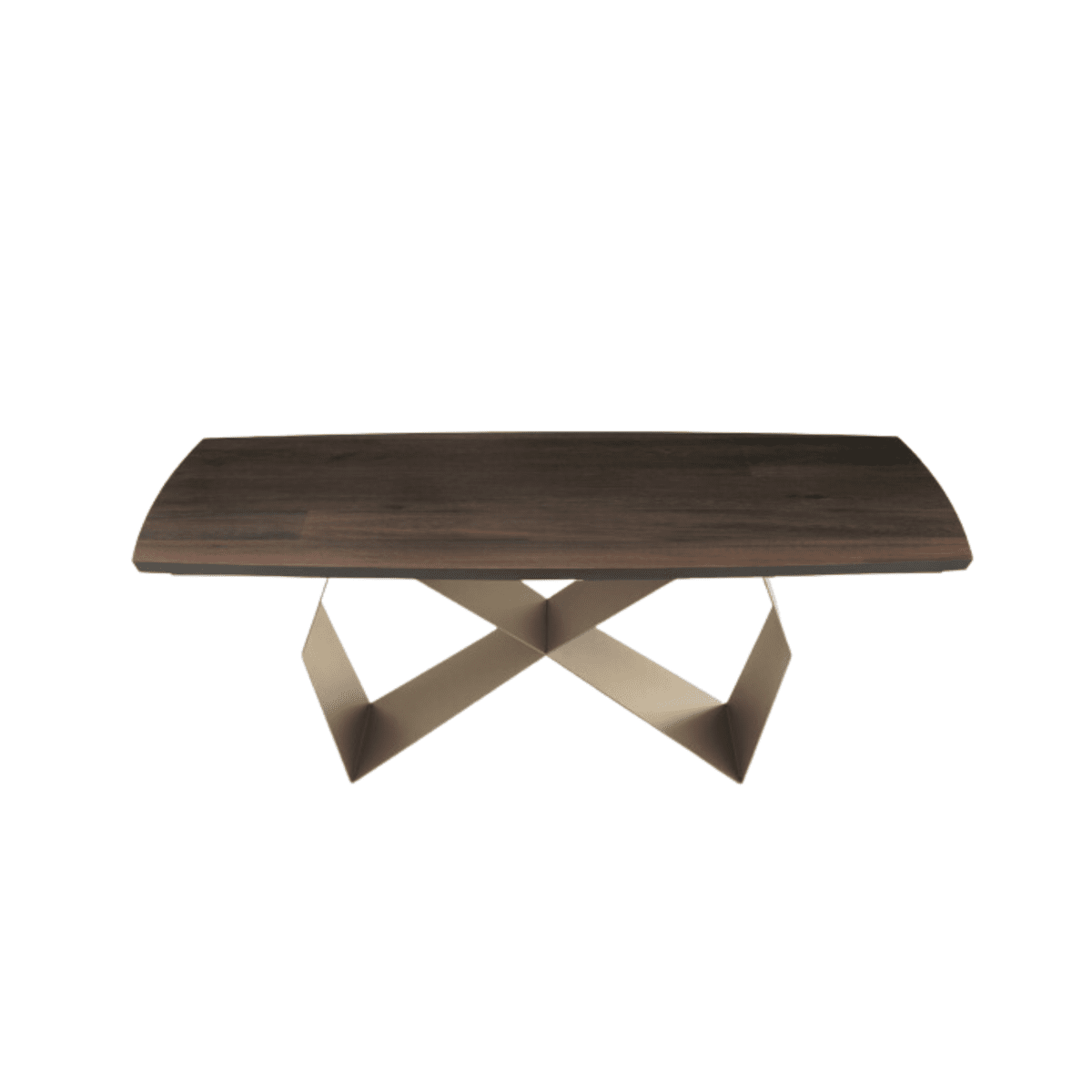 Tavolo fisso da pranzo "Reina" con base in metallo e piano in rovere cm 200x100 75h - MondoViro