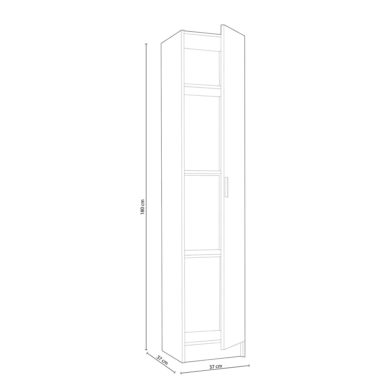 Armadio multiuso bianco tuttopiani o portascope Multiusos mobile in truciolato