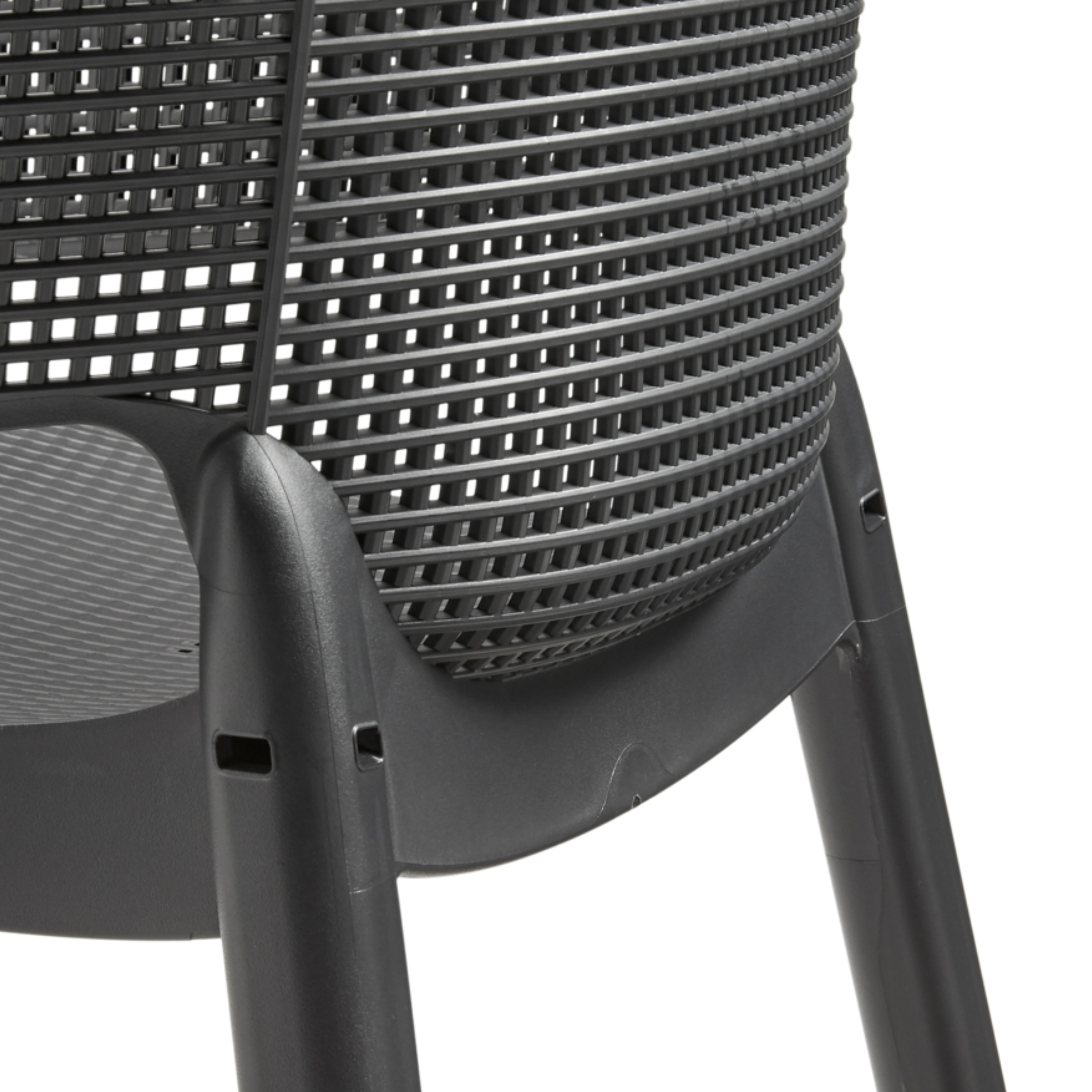 Set di 6 sedie moderne da esterno "Vancouver" in resina cm 57,7x62,5 79h