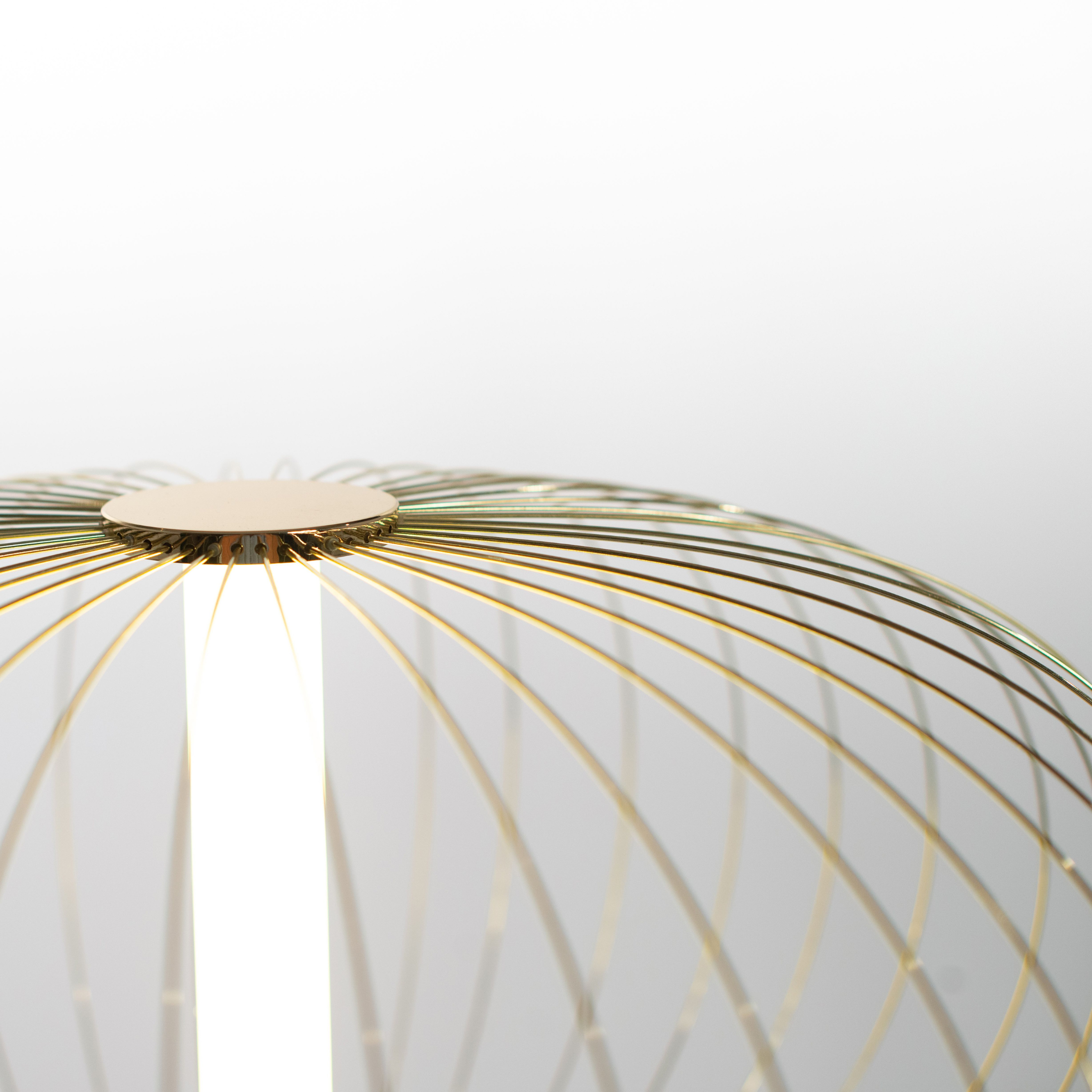 Lampada LED con paralume in acciaio "Jaula" da terra tavolo e sospesa