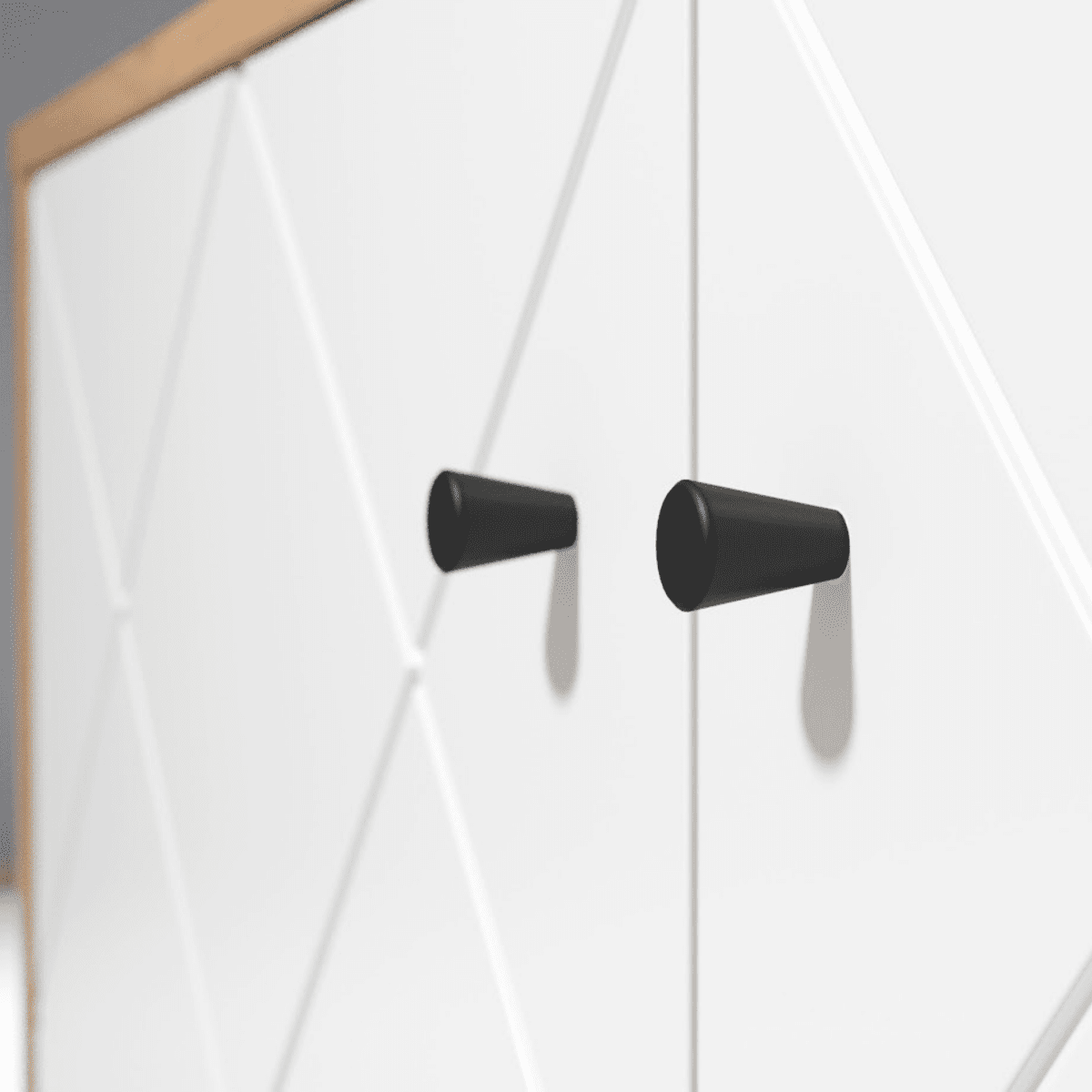 Set mobili da soggiorno "Living Bollo" in legno rovere artisan e bianco - MondoViro