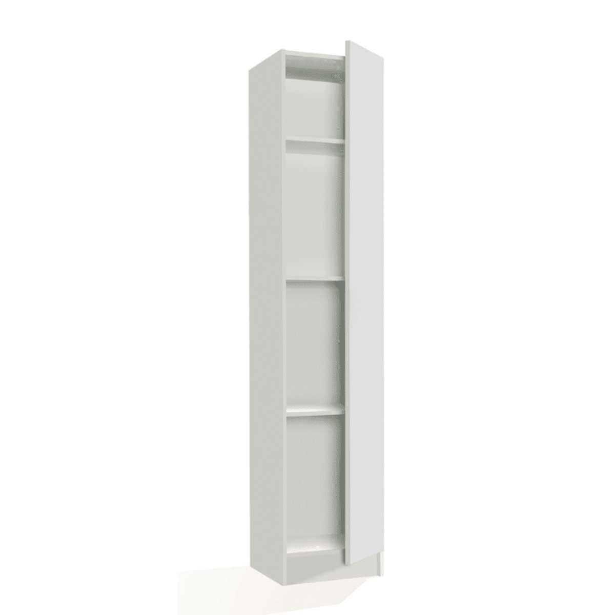 Mobile colonna multiuso a 1 anta "Ricla" in legno bianco laccato cm 31x34 183h - MondoViro