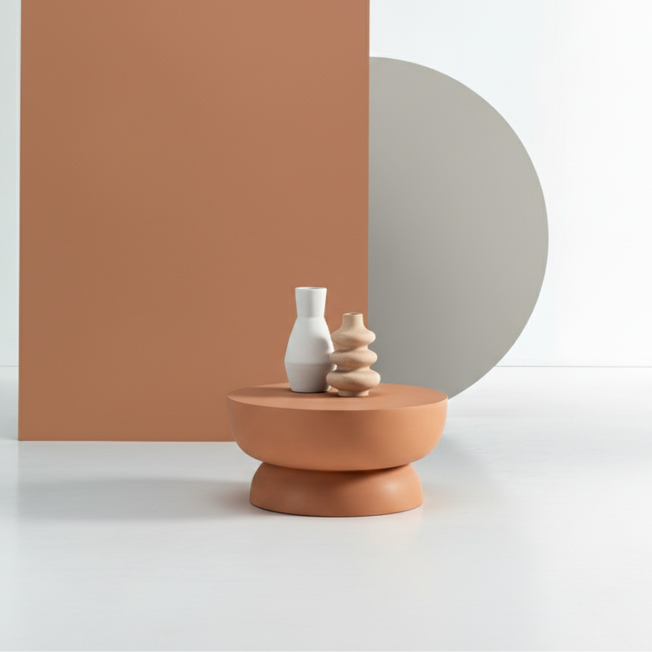 Tavolino in microcemento "Tratto" cm Ø 60x30h