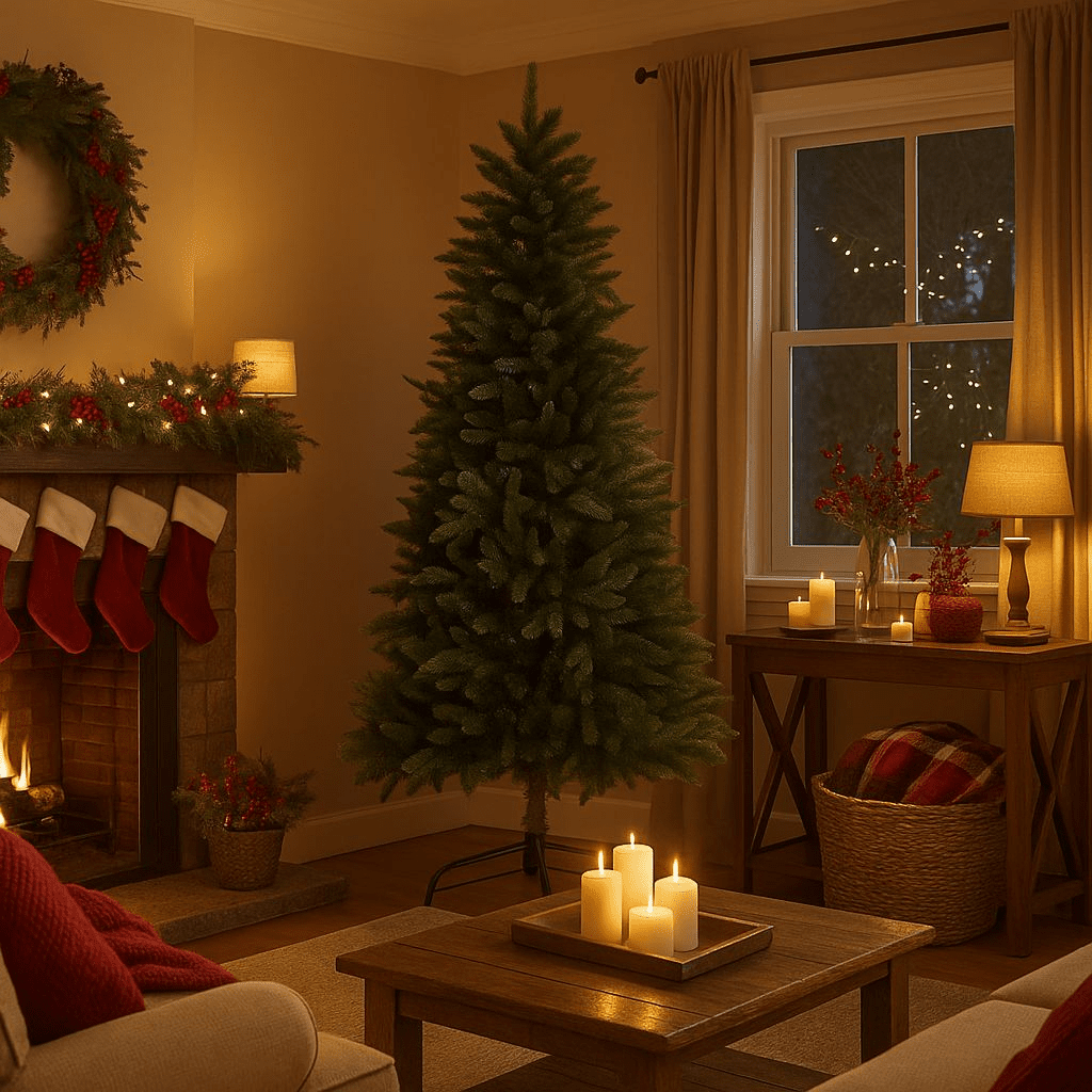 Albero di Natale moderno "Tenerife" in PVC di altissima qualità effetto realistico - MondoViro