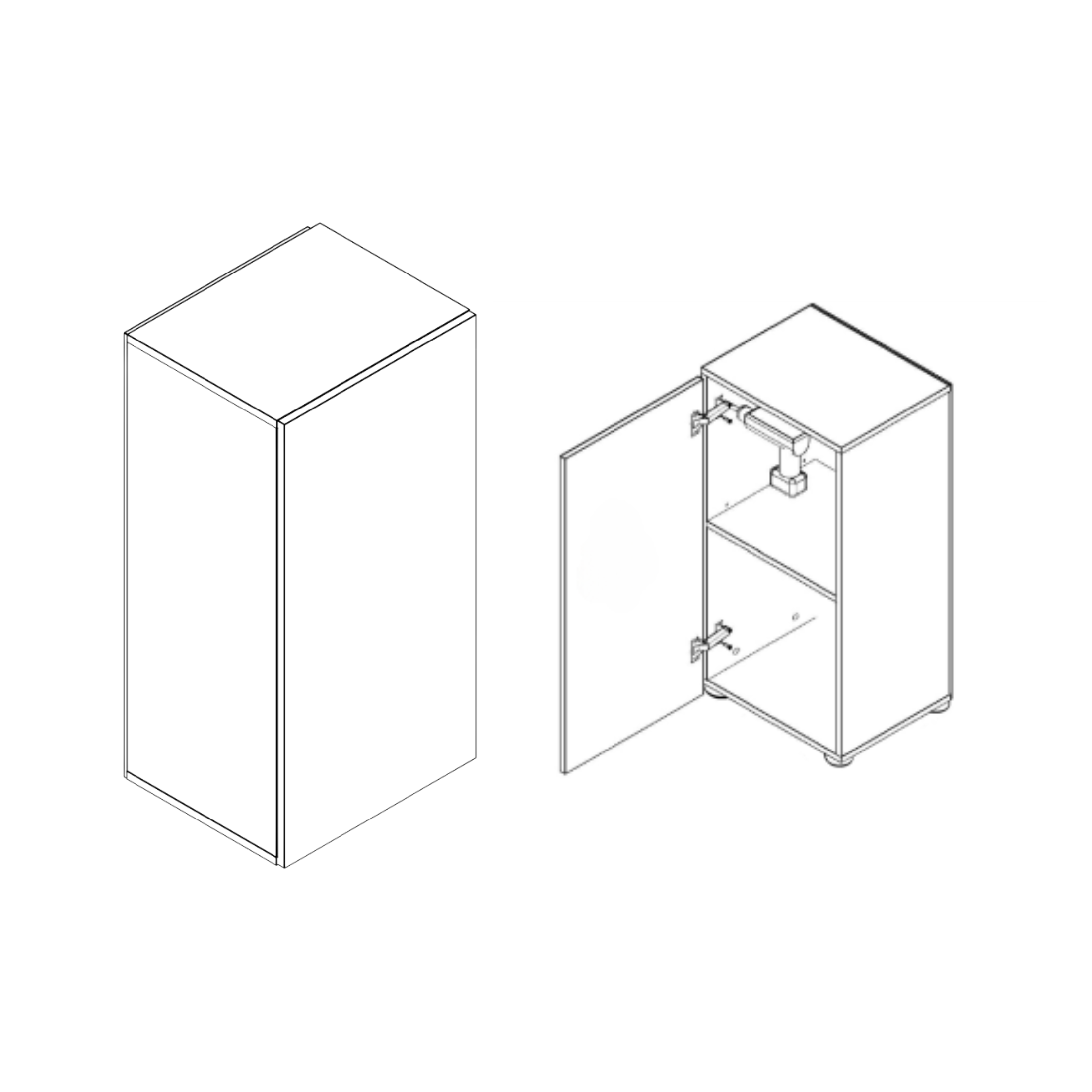 Kit parete attrezzata con mensola "Living Bridge" da soggiorno cm 207x34 170 h