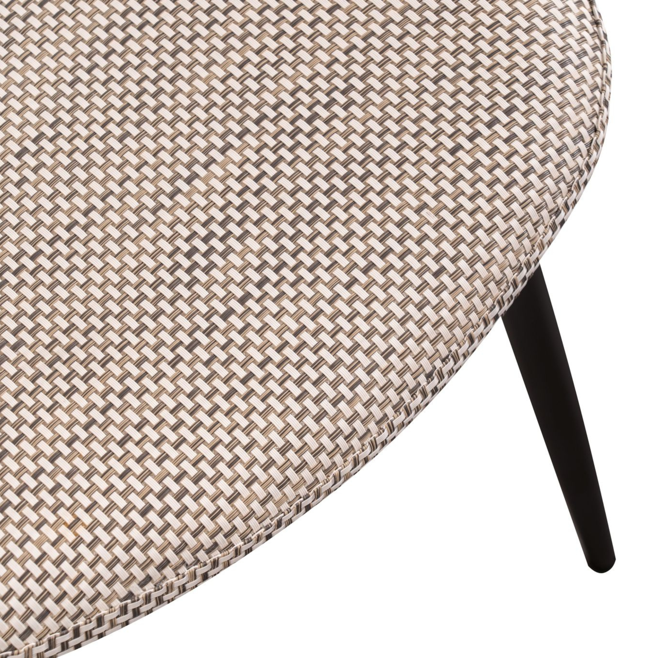 Set di sedie da pranzo in similcuoio "Florida" rattan vintage