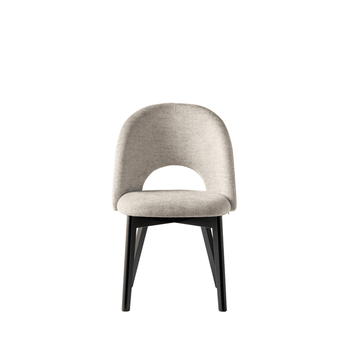 Set di sedie moderne da soggiorno "Tuka Mid Hole" in legno di frassino con seduta imbottita - MondoViro