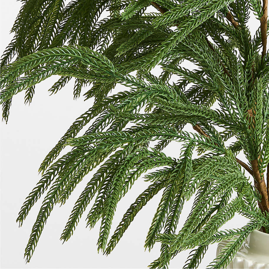 Ramo verde Norfolk Pine in Pe effetto Real Touch da 90 cm