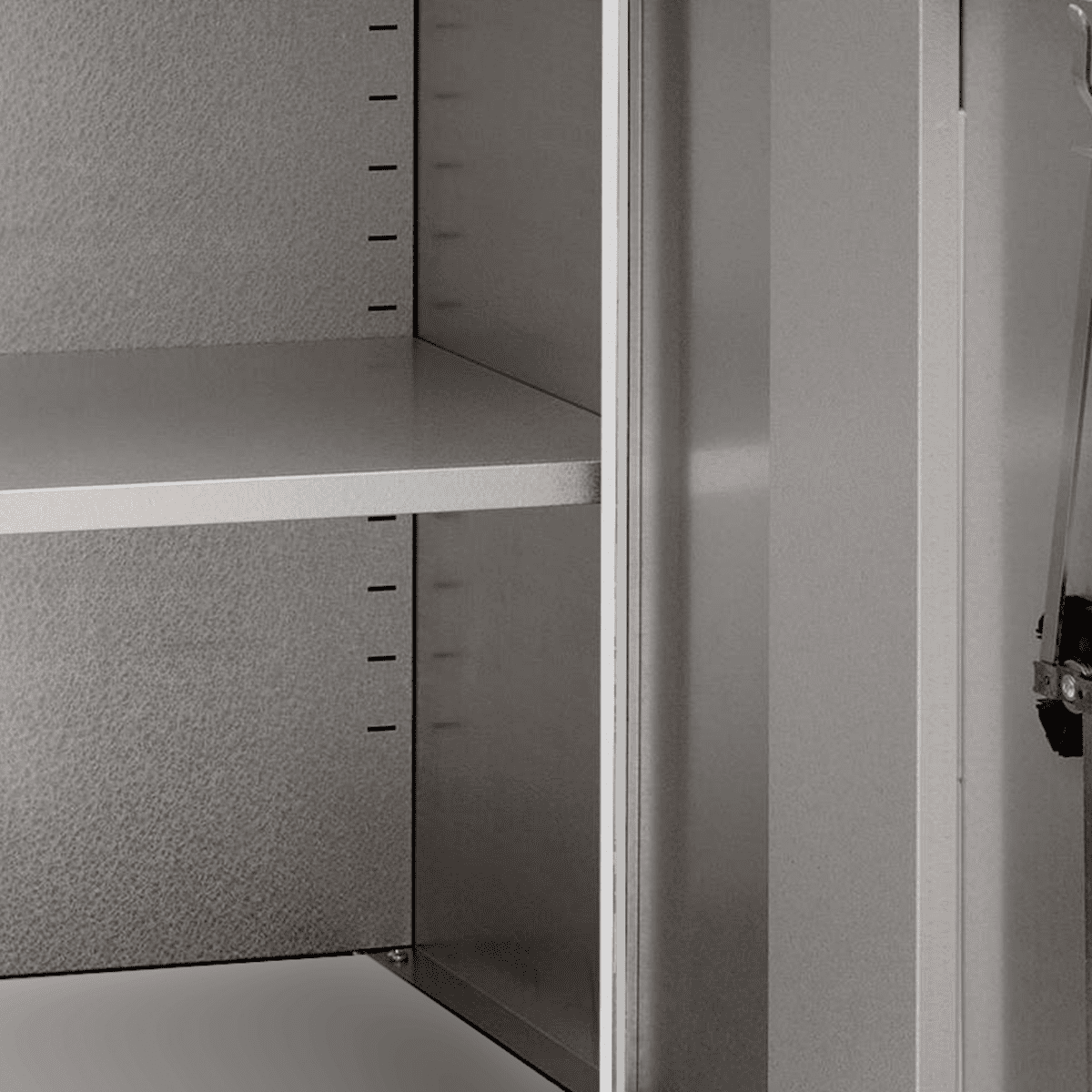 Armadio porta scope in lamiera "Plos2" a 2 ante con serratura h 180 cm - MondoViro