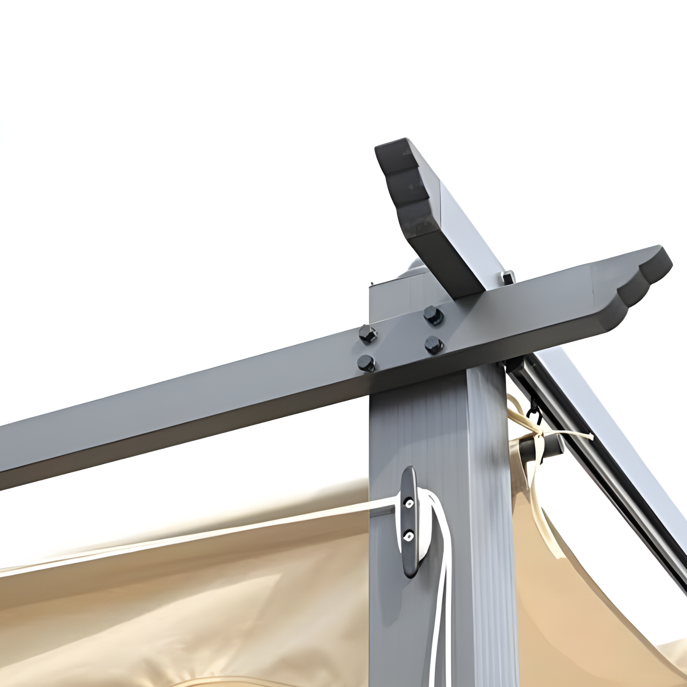 Gazebo in alluminio scorrevole "Sun" con telo di copertura cm 400x300 230h