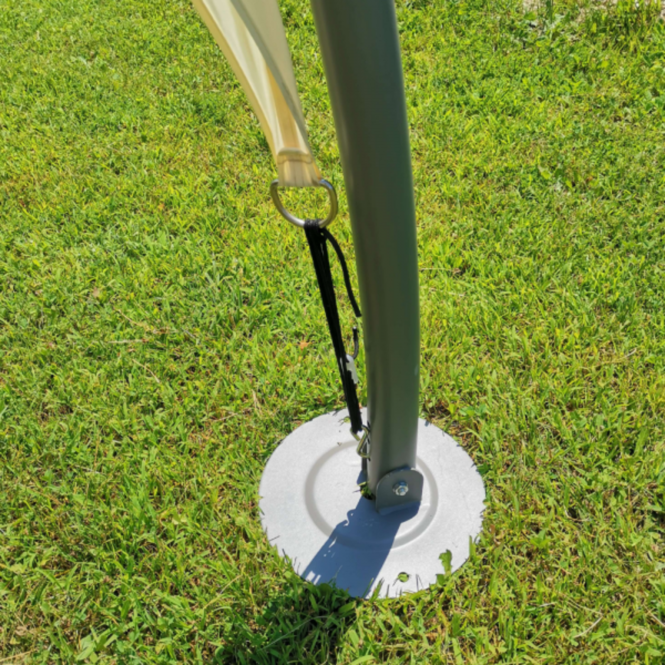 Gazebo per giardino "Igloo" in acciaio e telone écru cm 350x350 275h