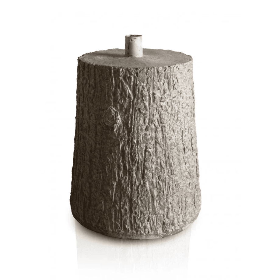 Base "Legnò" effetto tronco per albero di Natale con supporto in metallo - MondoViro