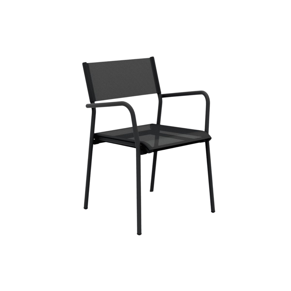 Set di sedie con seduta e schienale in telo "Emma" da giardino impilabili cm 59x56 83h - MondoViro